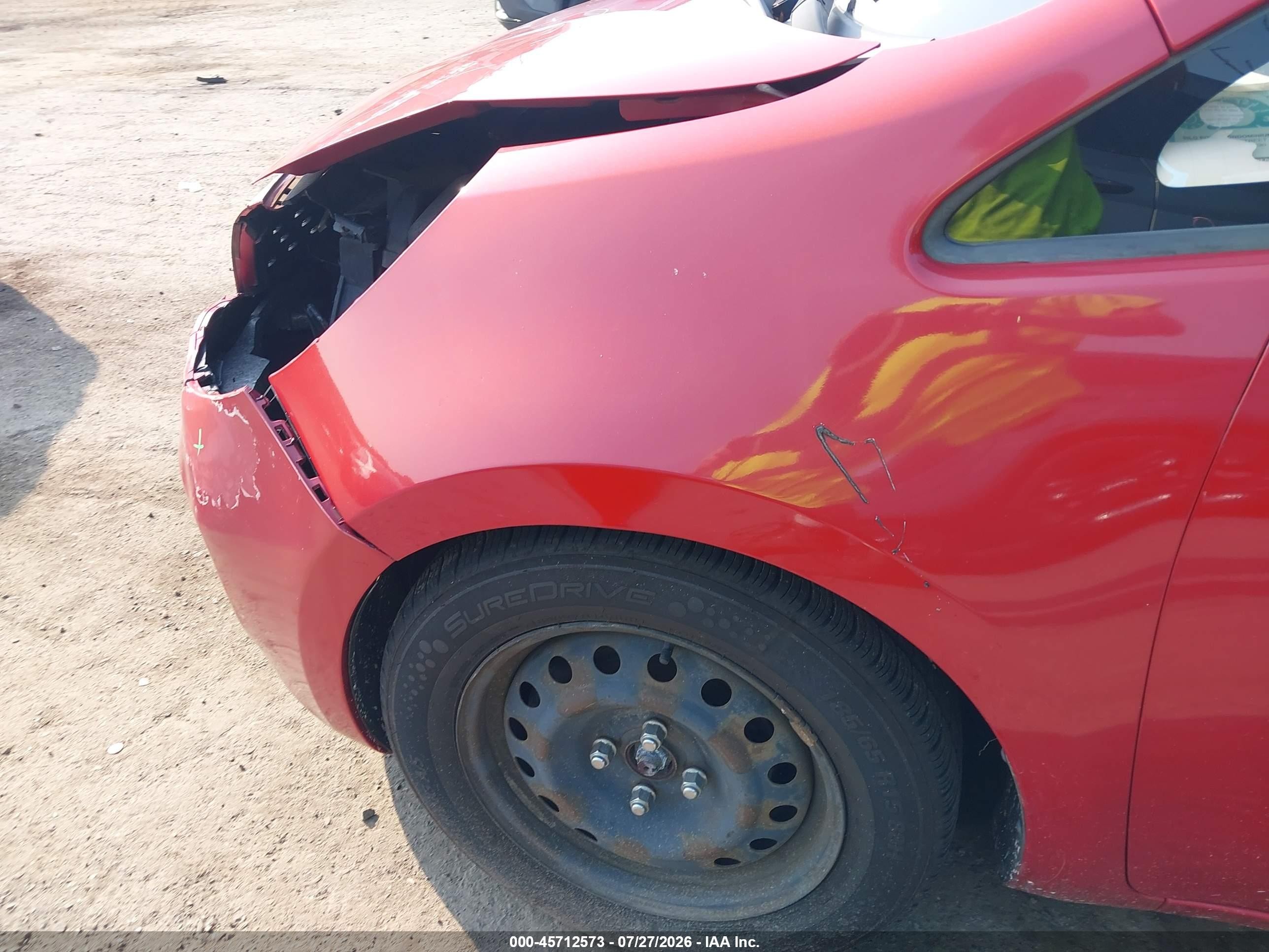 2013 Kia Rio Lx Red vin: KNADM4A38D6277999