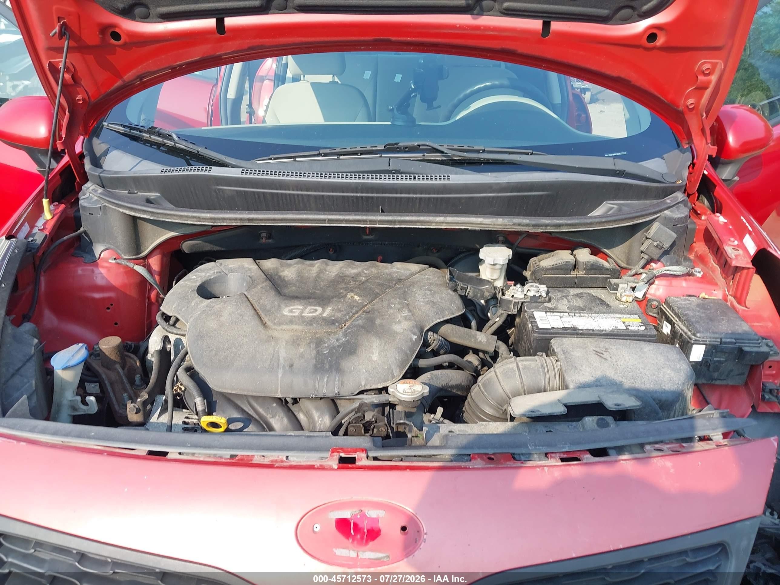 2013 Kia Rio Lx Red vin: KNADM4A38D6277999