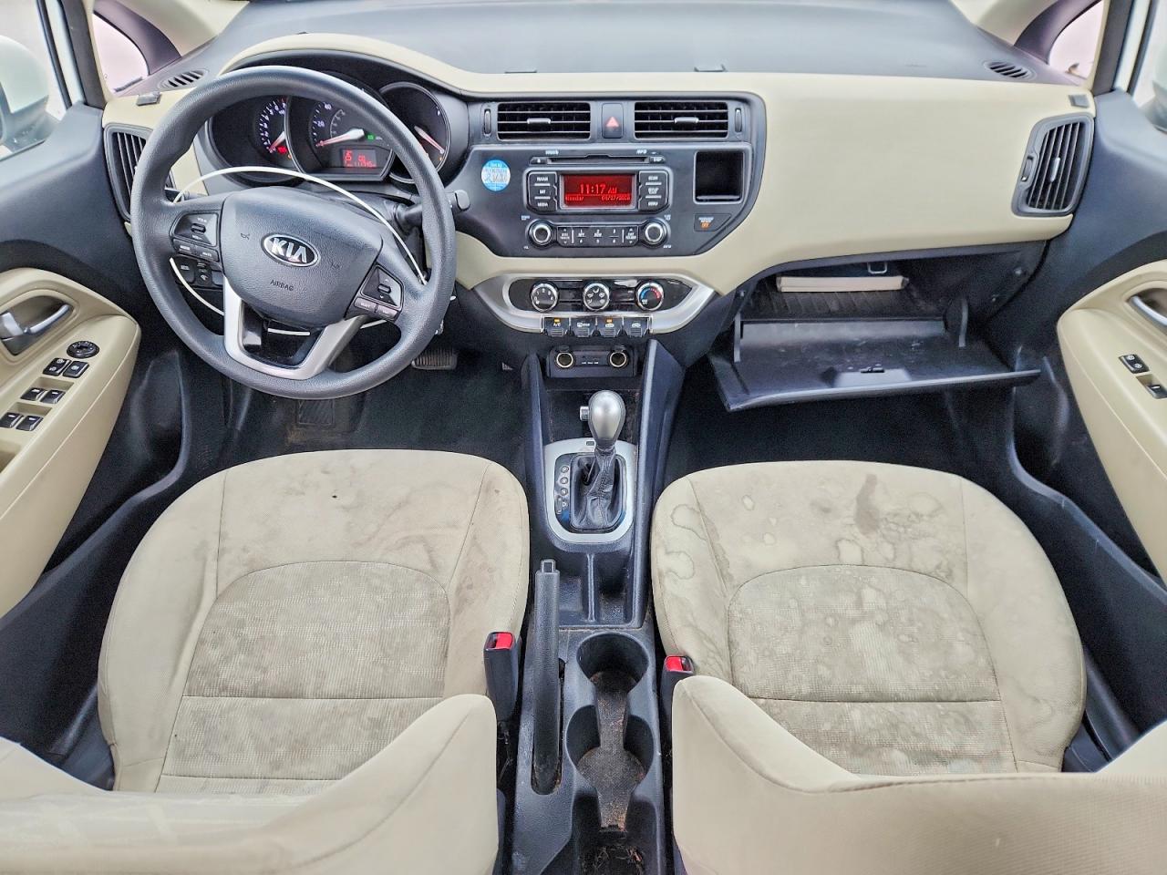2013 Kia Rio Lx White vin: KNADM4A38D6290767