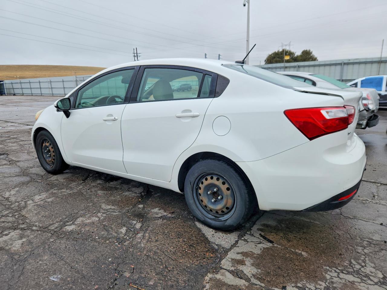 2013 Kia Rio Lx White vin: KNADM4A38D6290767
