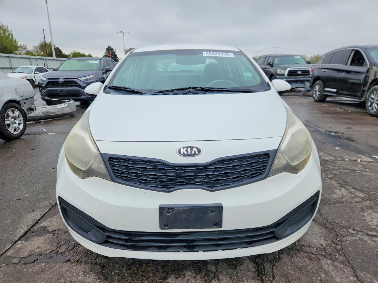 2013 Kia Rio Lx White vin: KNADM4A38D6290767