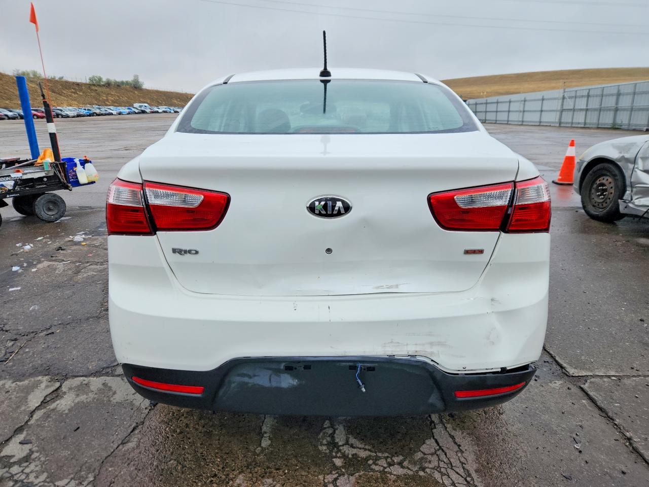2013 Kia Rio Lx White vin: KNADM4A38D6290767