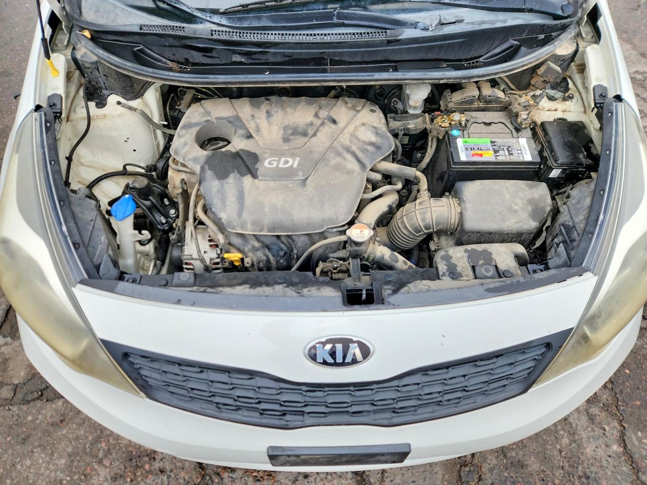 2013 Kia Rio Lx White vin: KNADM4A38D6290767