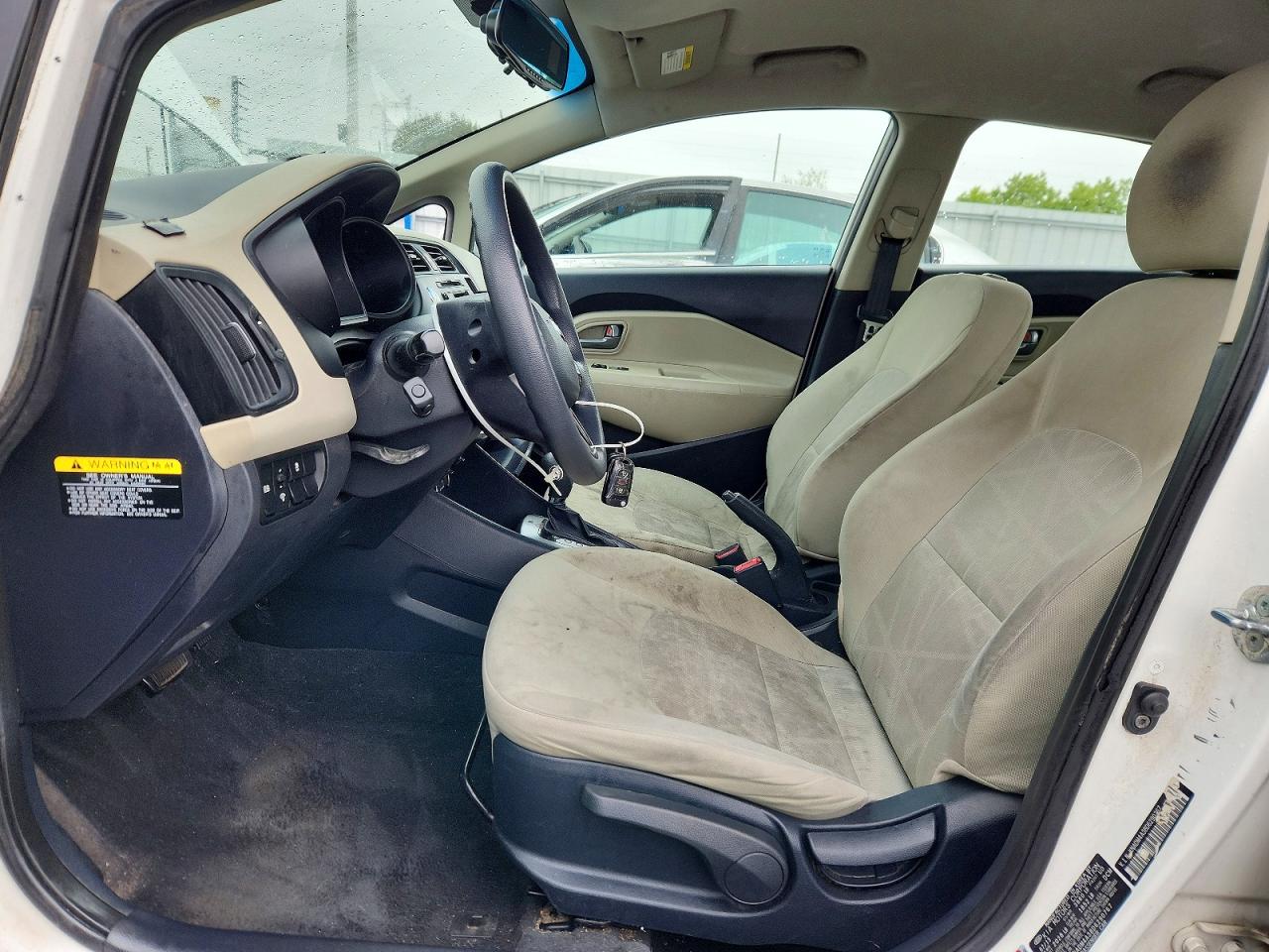 2013 Kia Rio Lx White vin: KNADM4A38D6290767