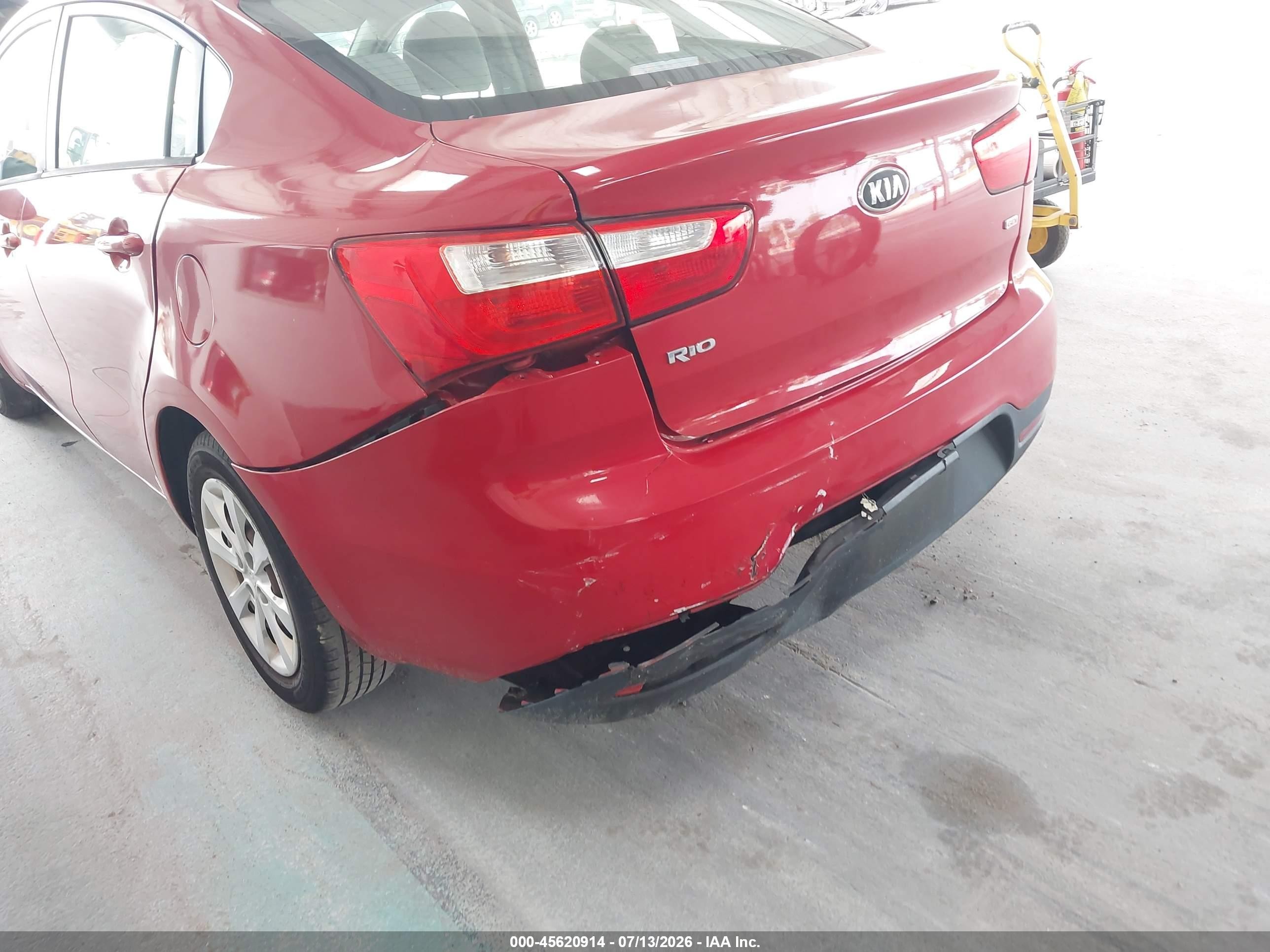 2014 Kia Rio Lx Red vin: KNADM4A38E6370927