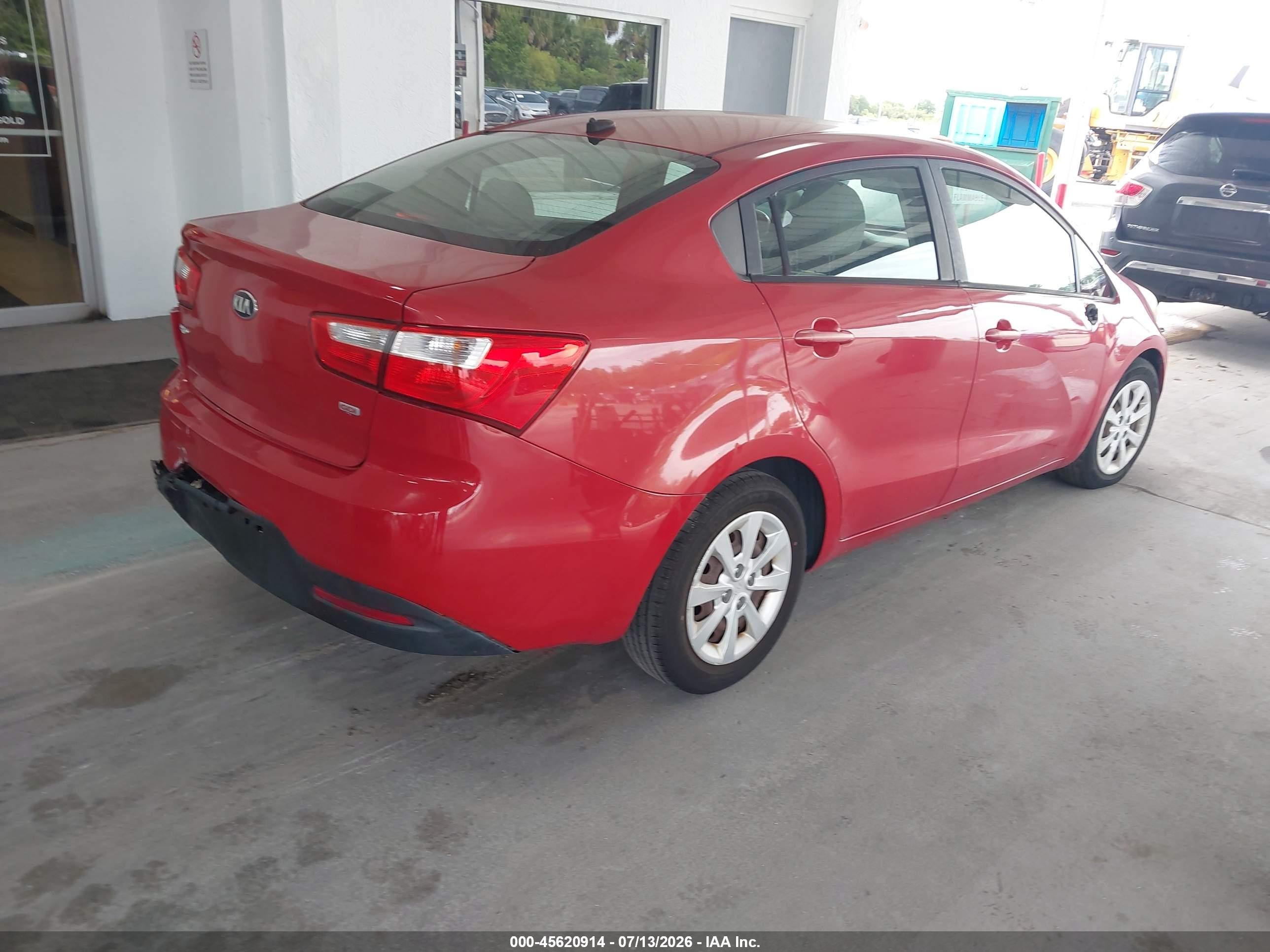 2014 Kia Rio Lx Red vin: KNADM4A38E6370927