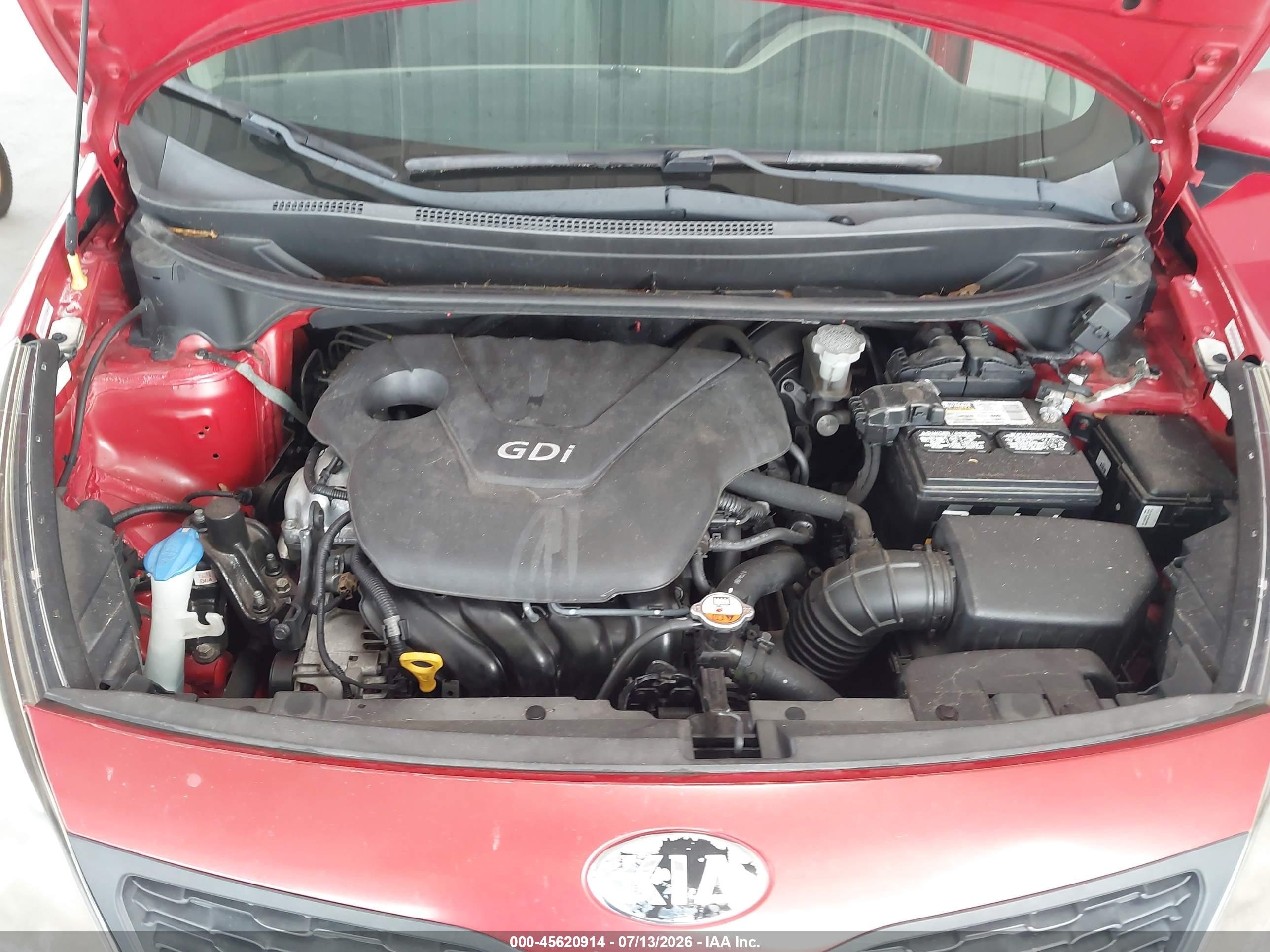 2014 Kia Rio Lx Red vin: KNADM4A38E6370927
