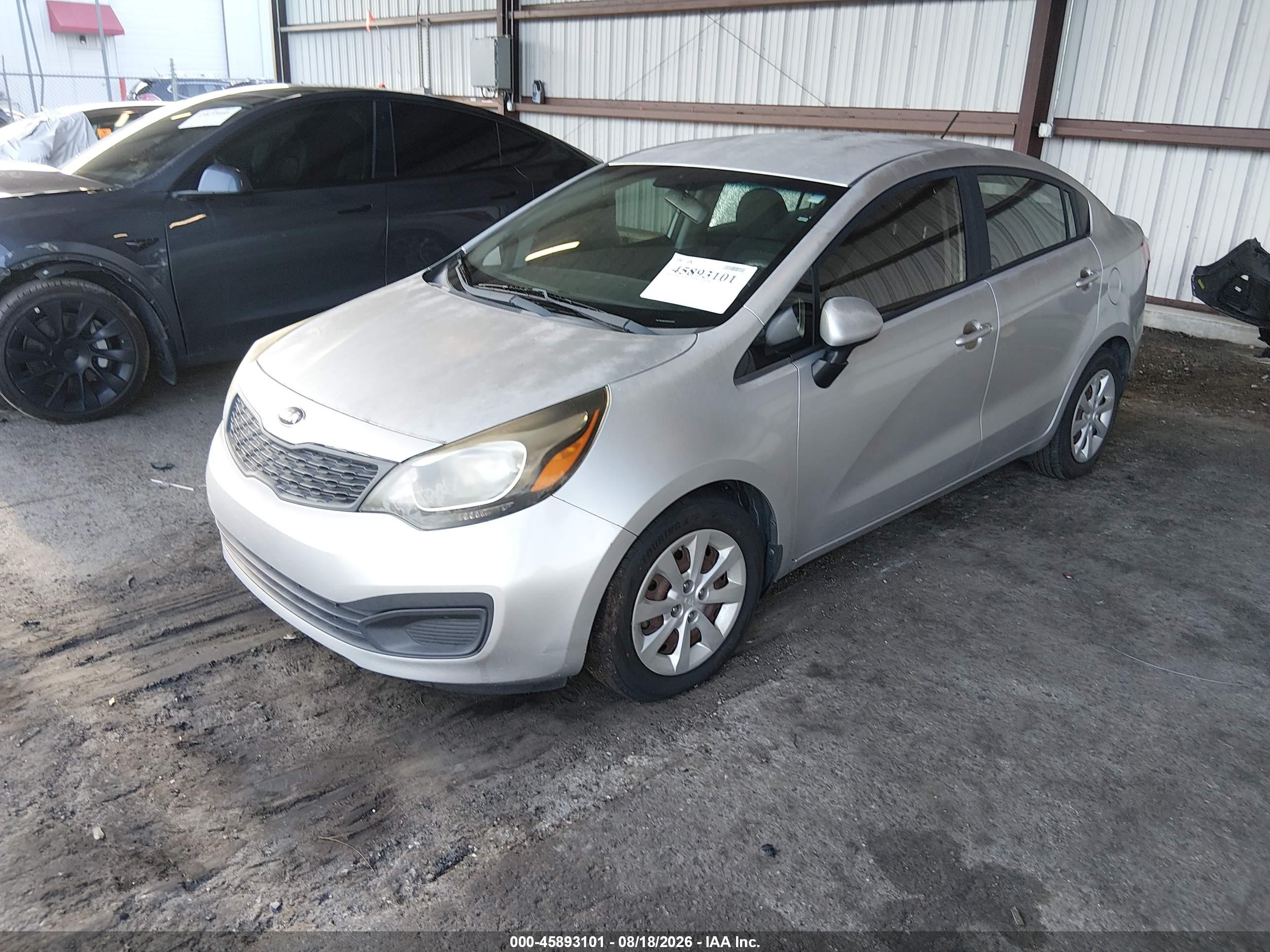 2015 Kia Rio Lx Silver vin: KNADM4A38F6442341