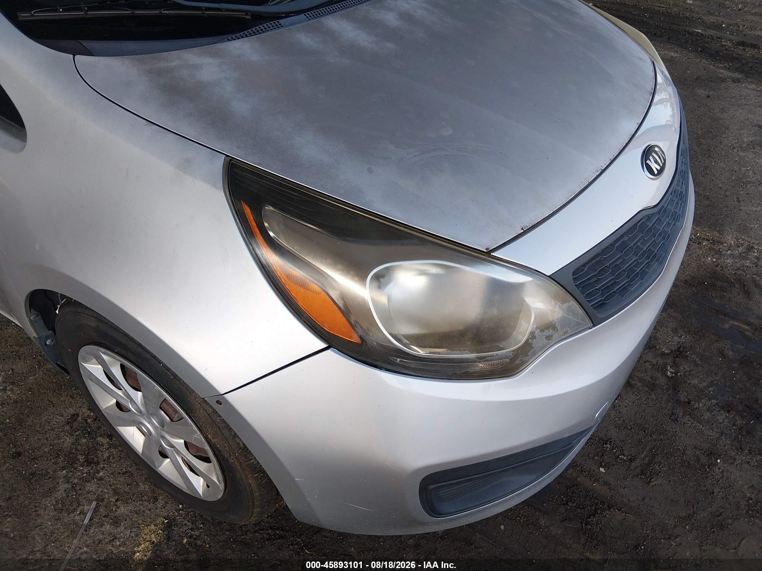 2015 Kia Rio Lx Silver vin: KNADM4A38F6442341