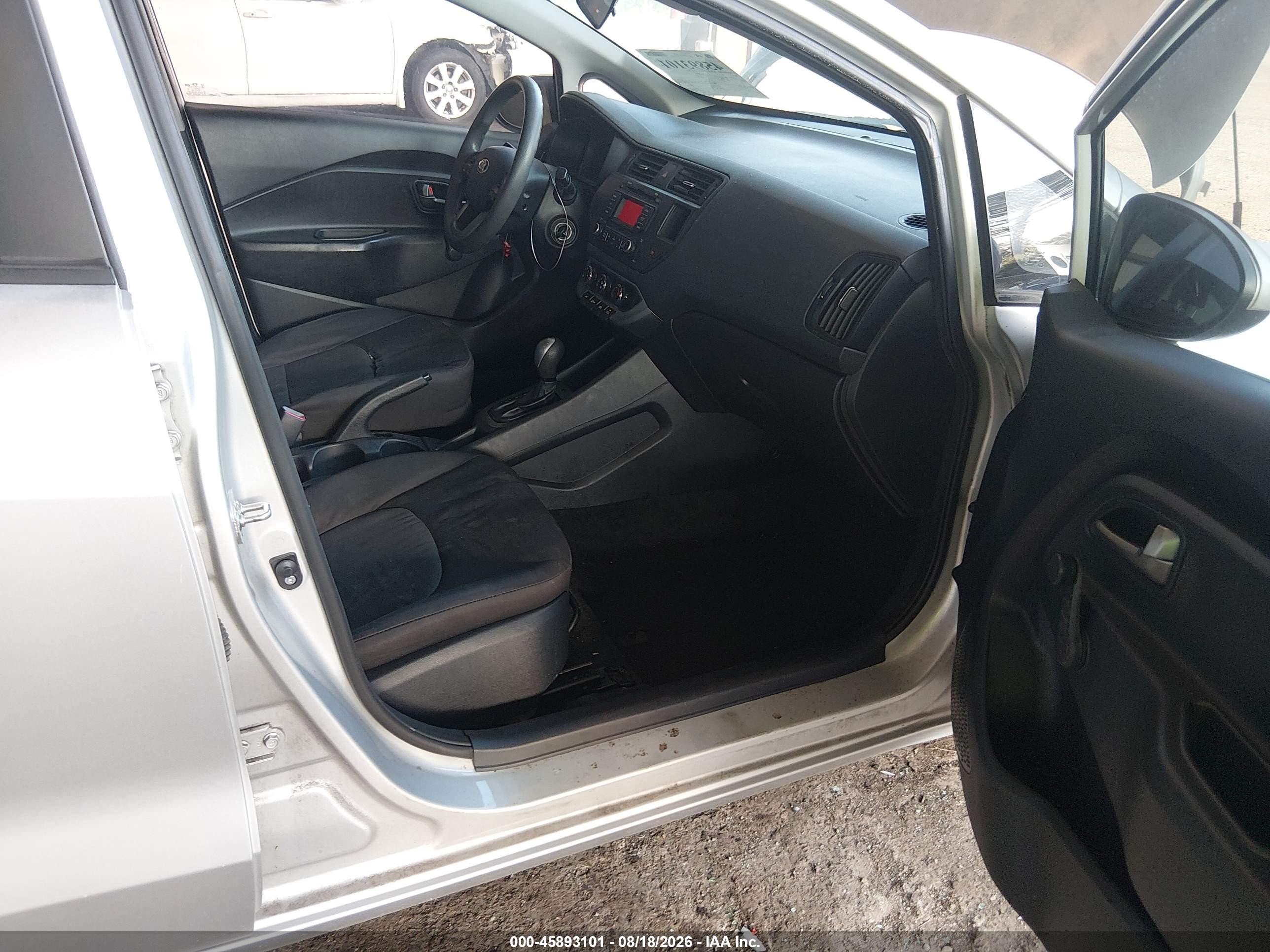 2015 Kia Rio Lx Silver vin: KNADM4A38F6442341