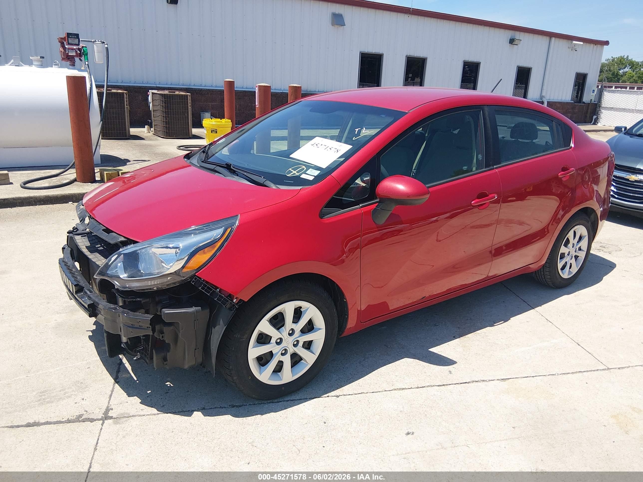 2015 Kia Rio Lx Красный vin: KNADM4A38F6455316