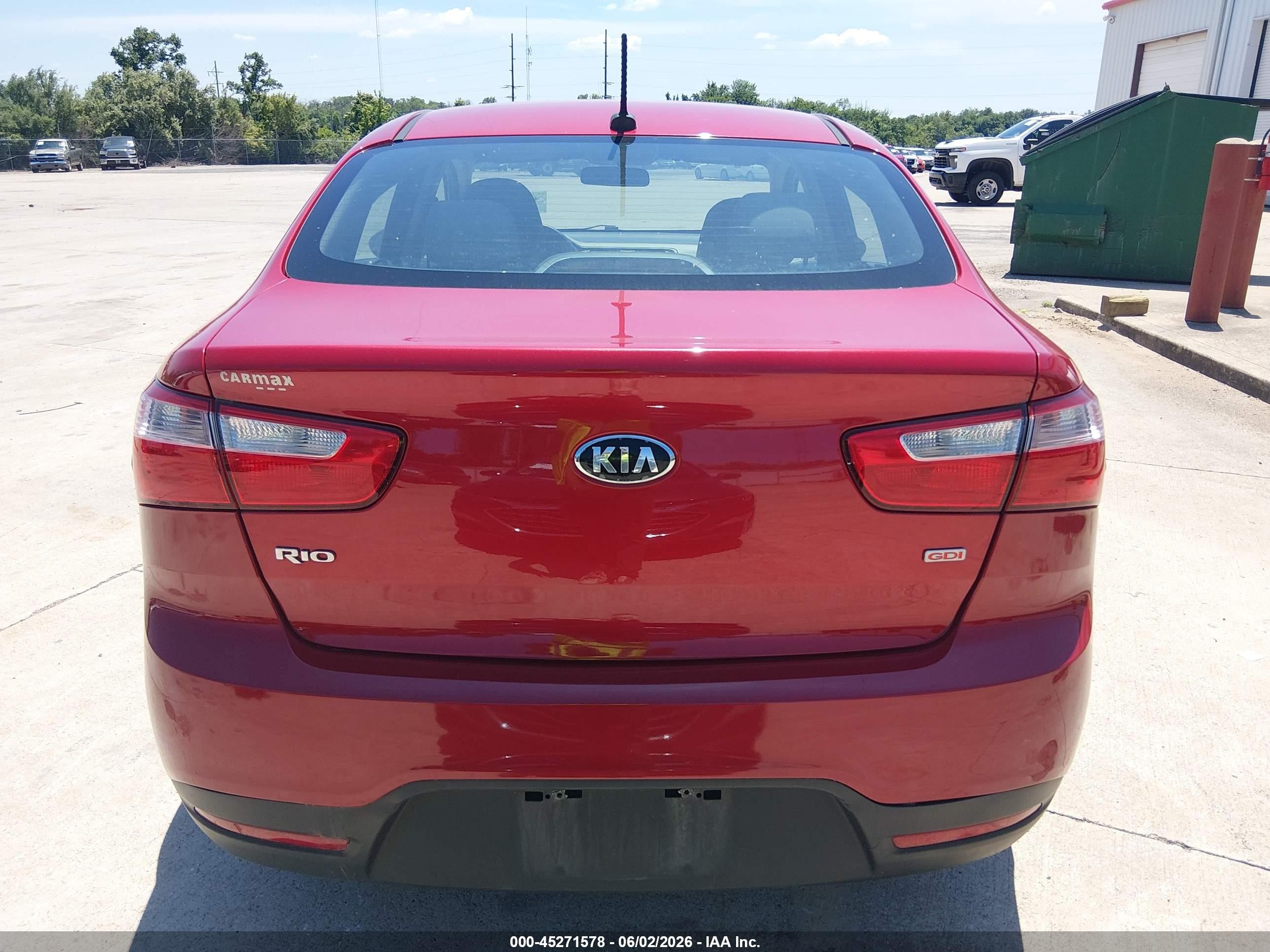 2015 Kia Rio Lx Красный vin: KNADM4A38F6455316