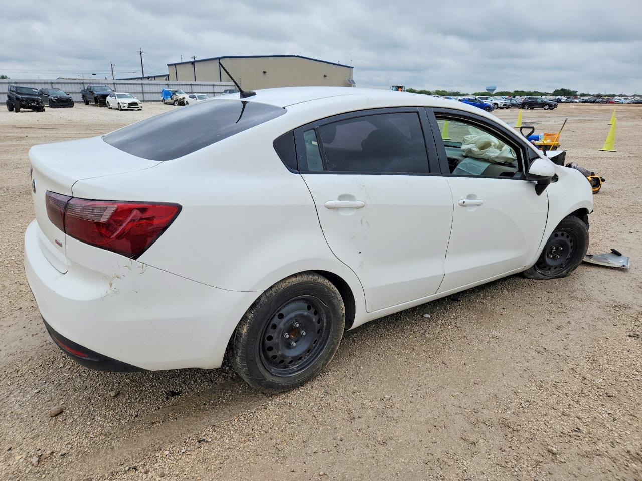 2015 Kia Rio Lx White vin: KNADM4A38F6457504