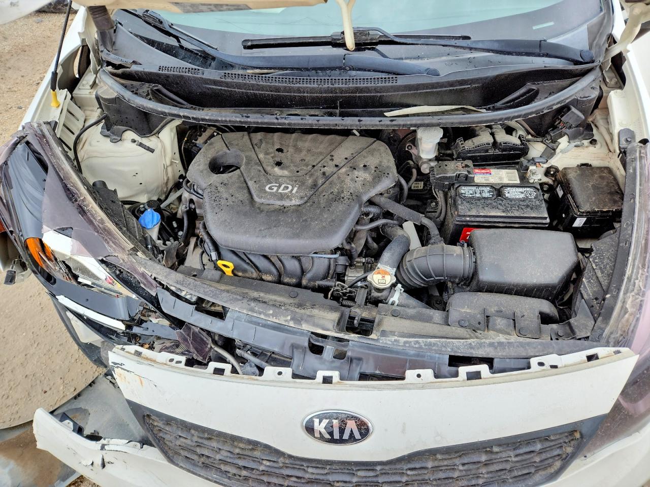 2015 Kia Rio Lx White vin: KNADM4A38F6457504