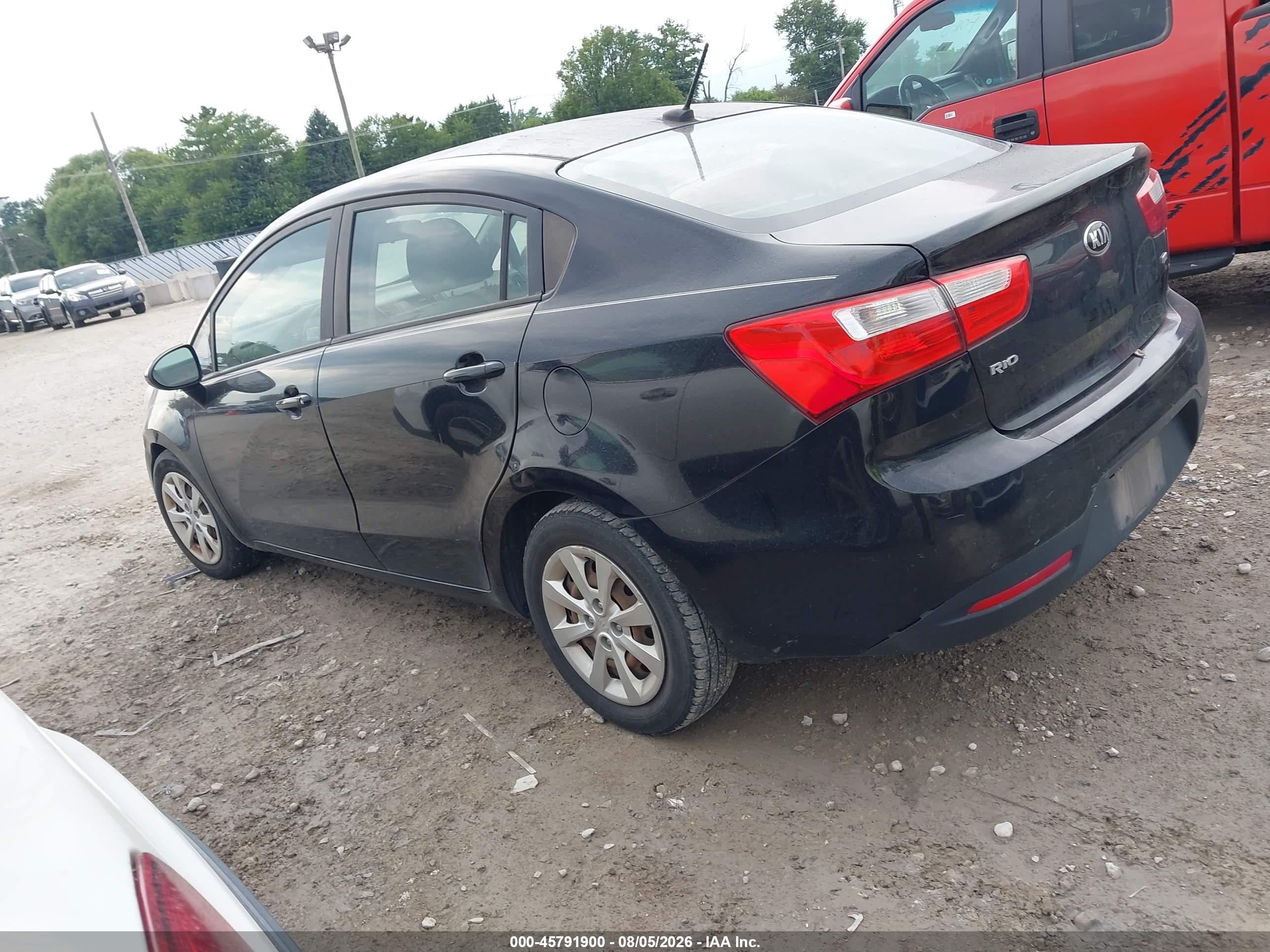 2015 Kia Rio Lx Black vin: KNADM4A38F6458250