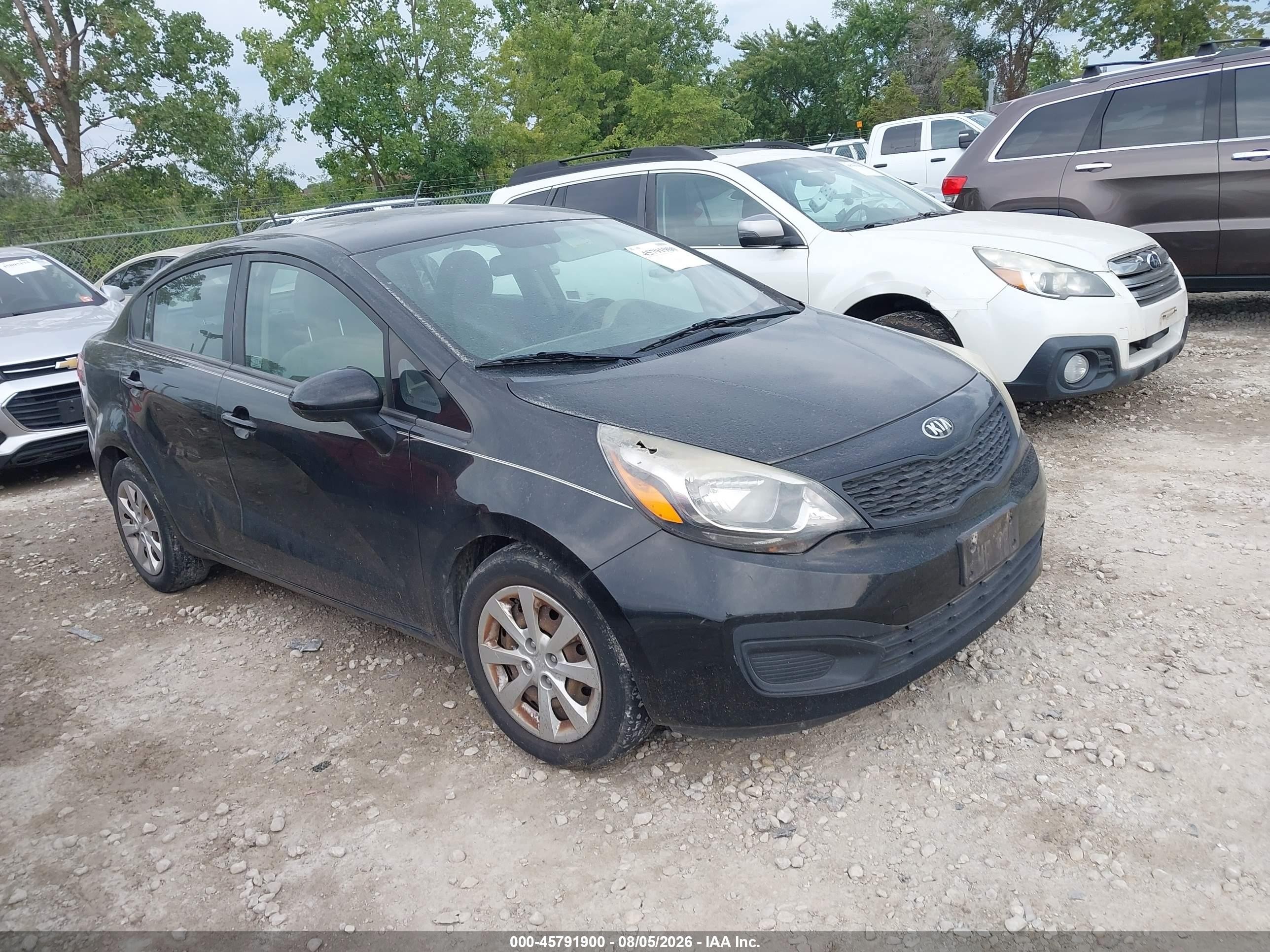 2015 Kia Rio Lx Black vin: KNADM4A38F6458250