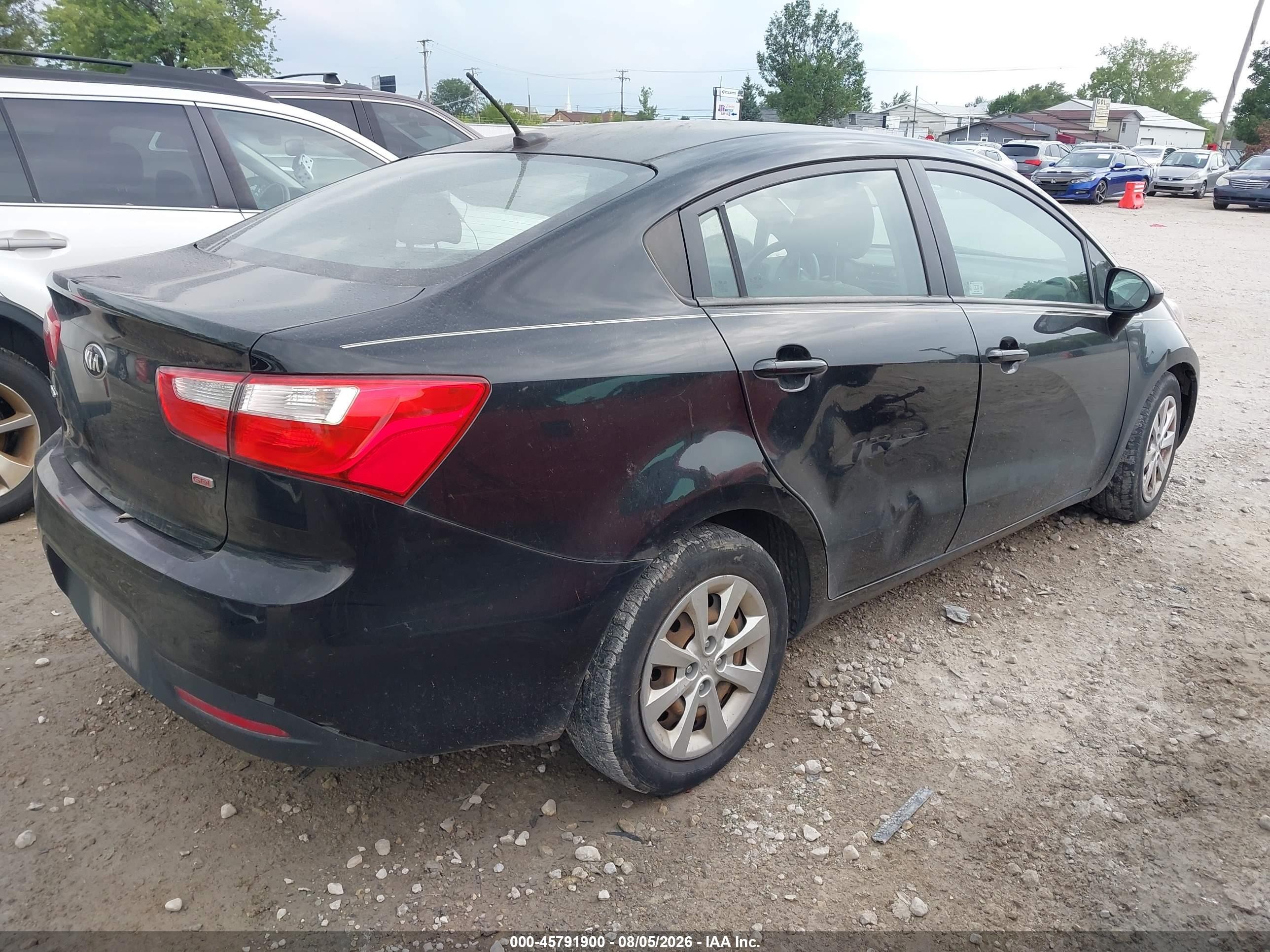 2015 Kia Rio Lx Black vin: KNADM4A38F6458250