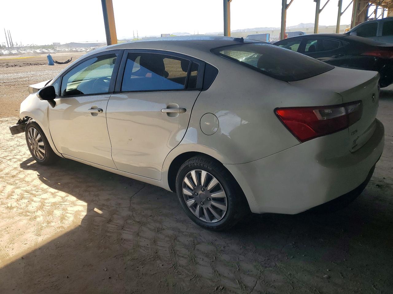 2015 Kia Rio Lx White vin: KNADM4A38F6466610