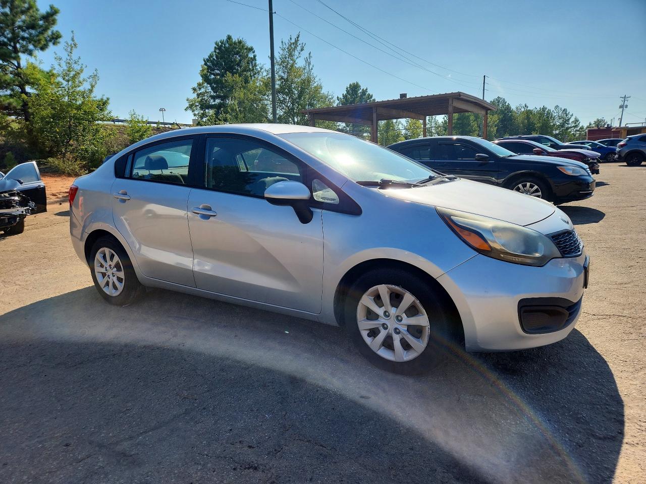 2015 Kia Rio Lx Silver vin: KNADM4A38F6469734