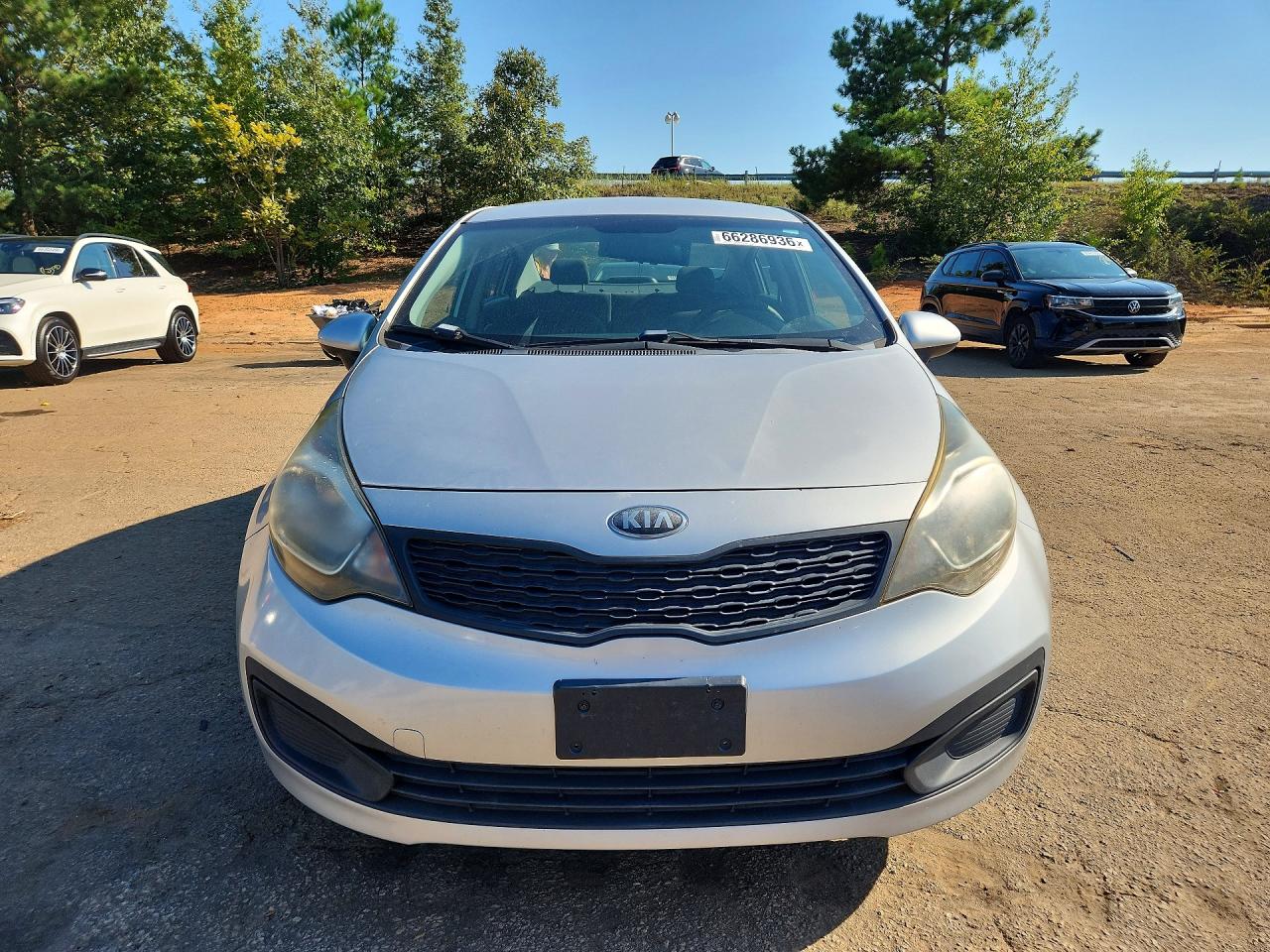 2015 Kia Rio Lx Silver vin: KNADM4A38F6469734