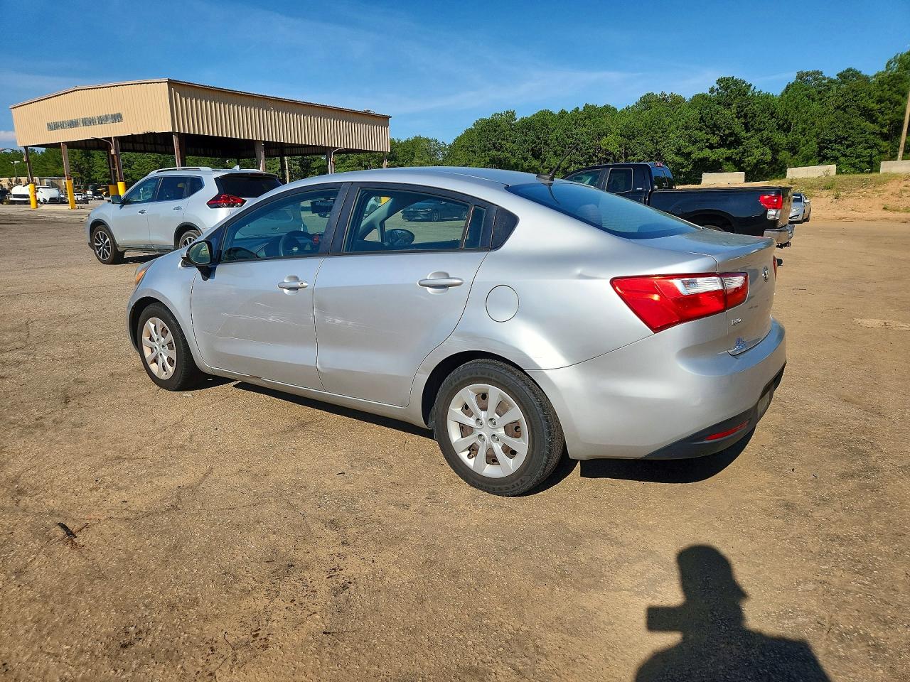 2015 Kia Rio Lx Silver vin: KNADM4A38F6469734