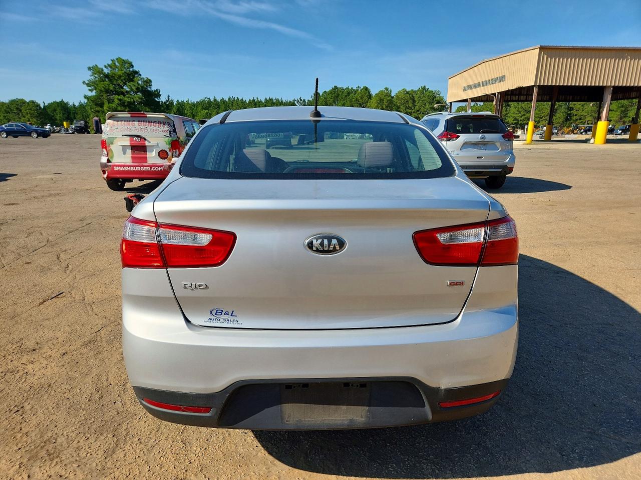2015 Kia Rio Lx Silver vin: KNADM4A38F6469734