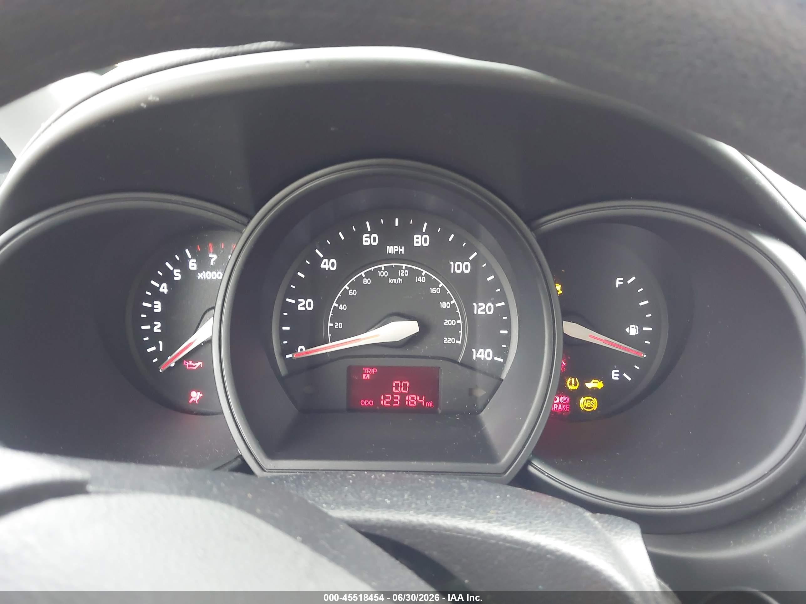 2012 Kia Rio Lx White vin: KNADM4A39C6045359