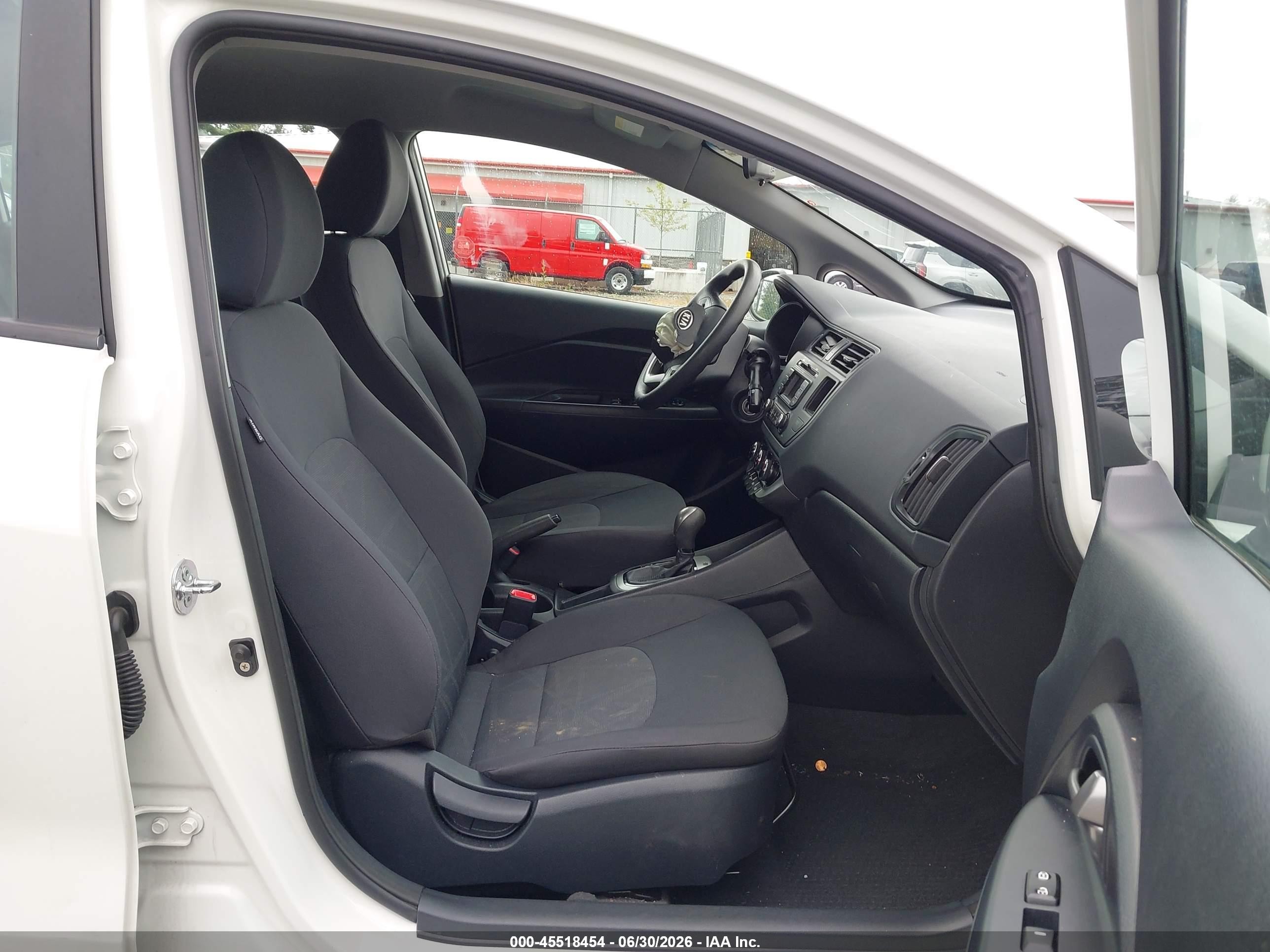 2012 Kia Rio Lx White vin: KNADM4A39C6045359