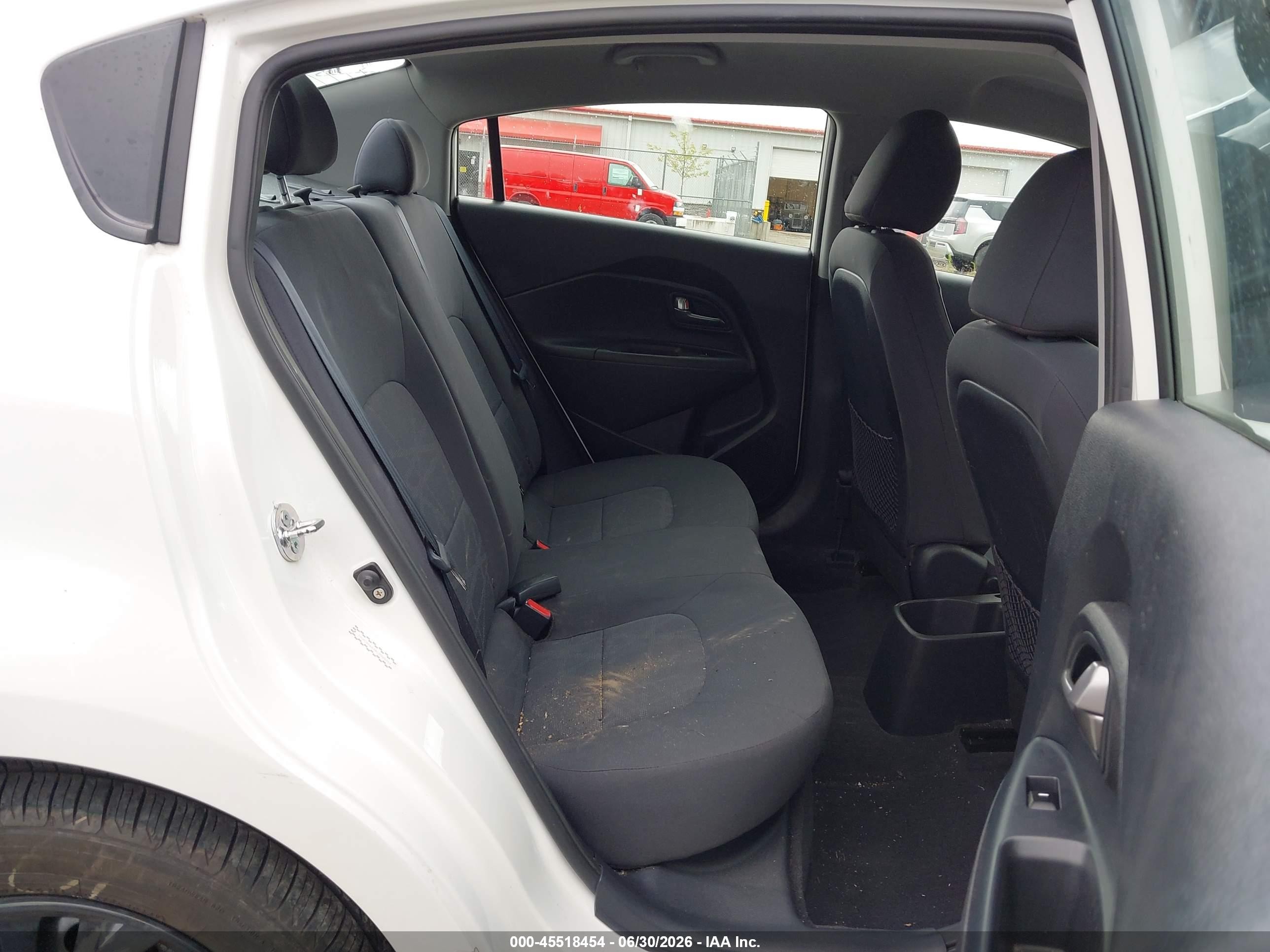 2012 Kia Rio Lx White vin: KNADM4A39C6045359