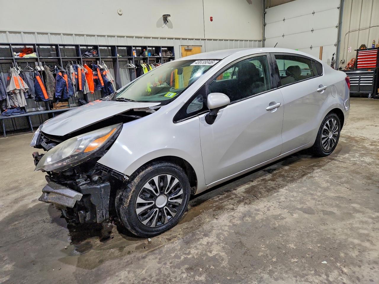 2012 Kia Rio Lx Silver vin: KNADM4A39C6089586
