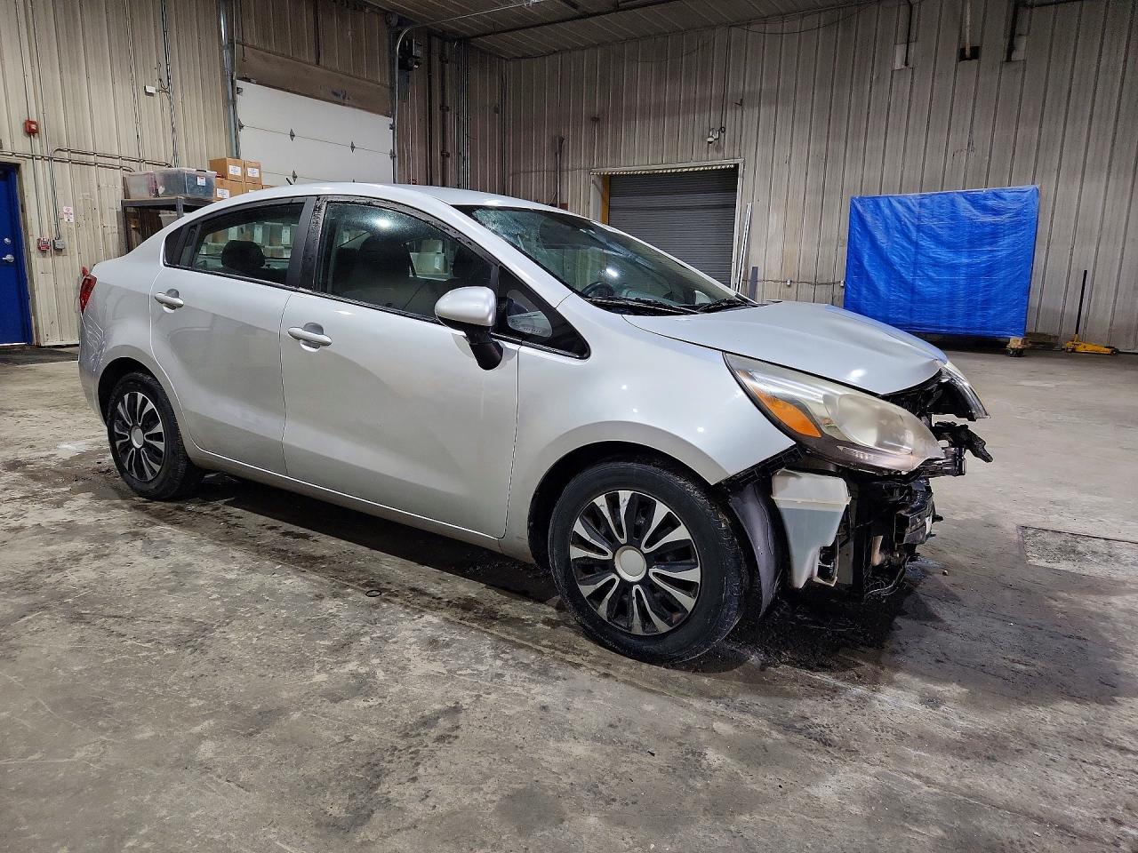 2012 Kia Rio Lx Silver vin: KNADM4A39C6089586