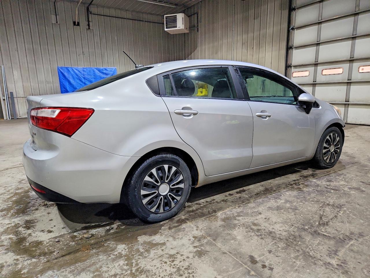 2012 Kia Rio Lx Silver vin: KNADM4A39C6089586
