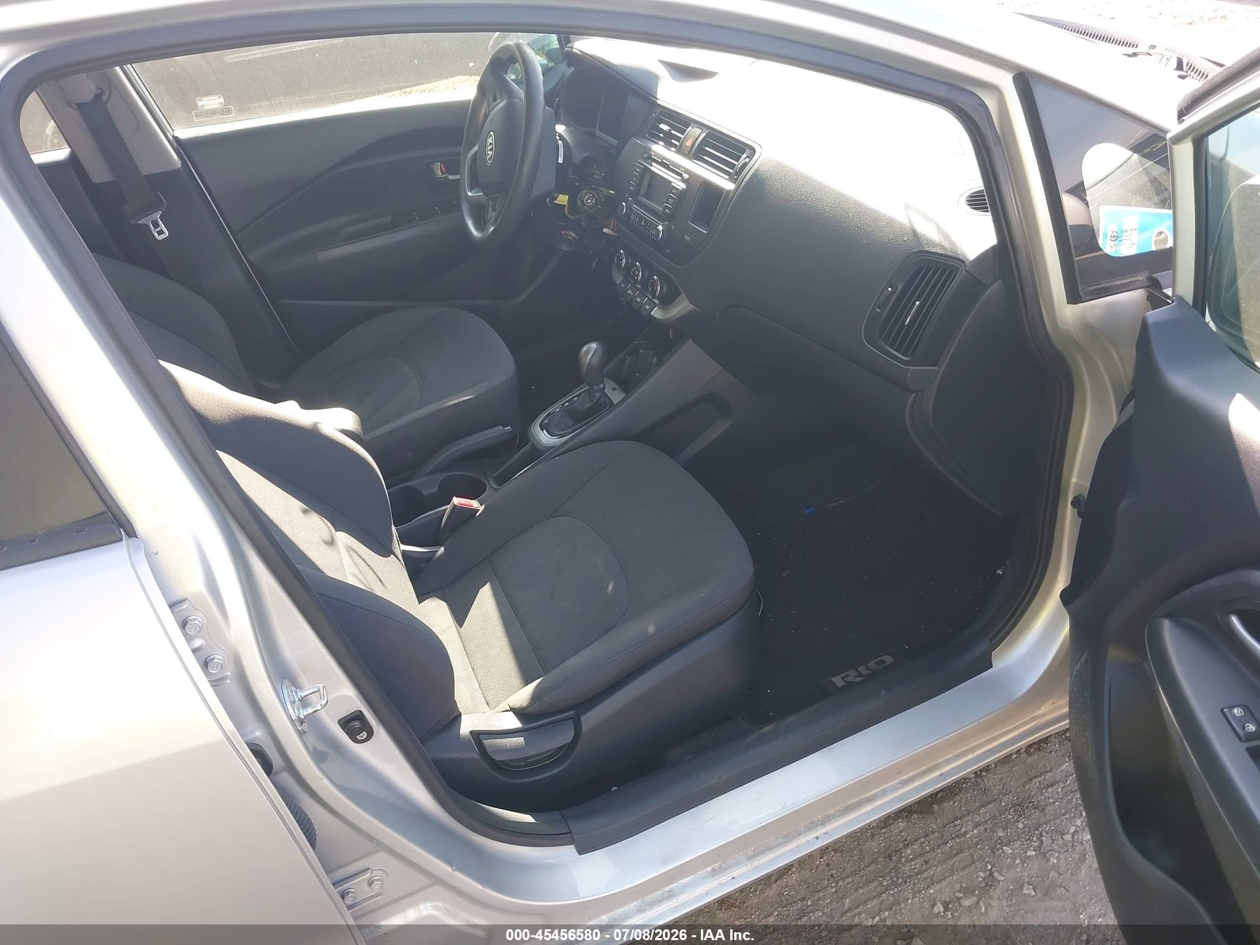 2012 Kia Rio Lx Silver vin: KNADM4A39C6094318