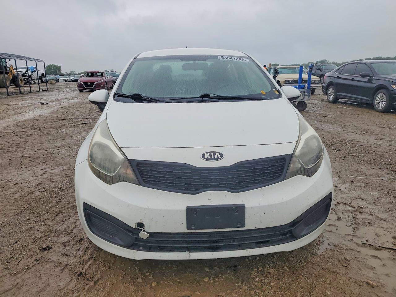 2013 Kia Rio Lx White vin: KNADM4A39D6154387