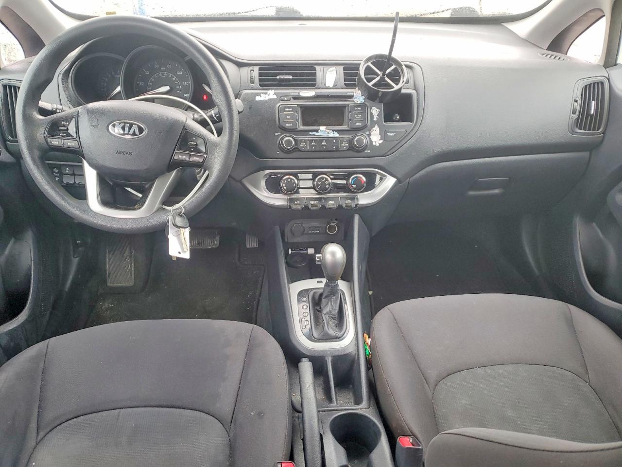 2013 Kia Rio Lx White vin: KNADM4A39D6154387