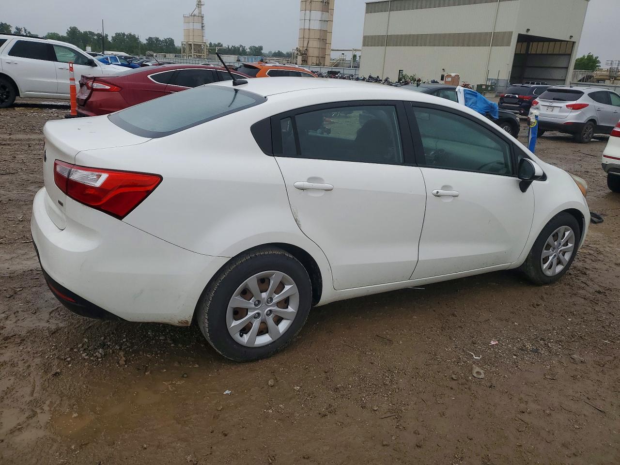 2013 Kia Rio Lx White vin: KNADM4A39D6154387
