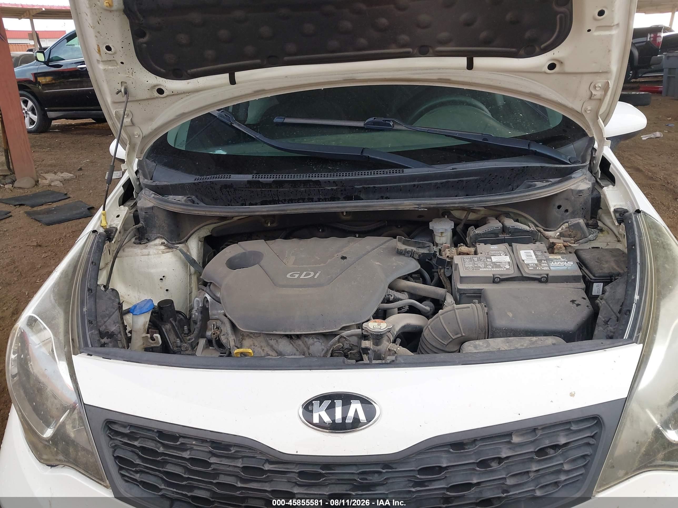 2013 Kia Rio Lx White vin: KNADM4A39D6170489