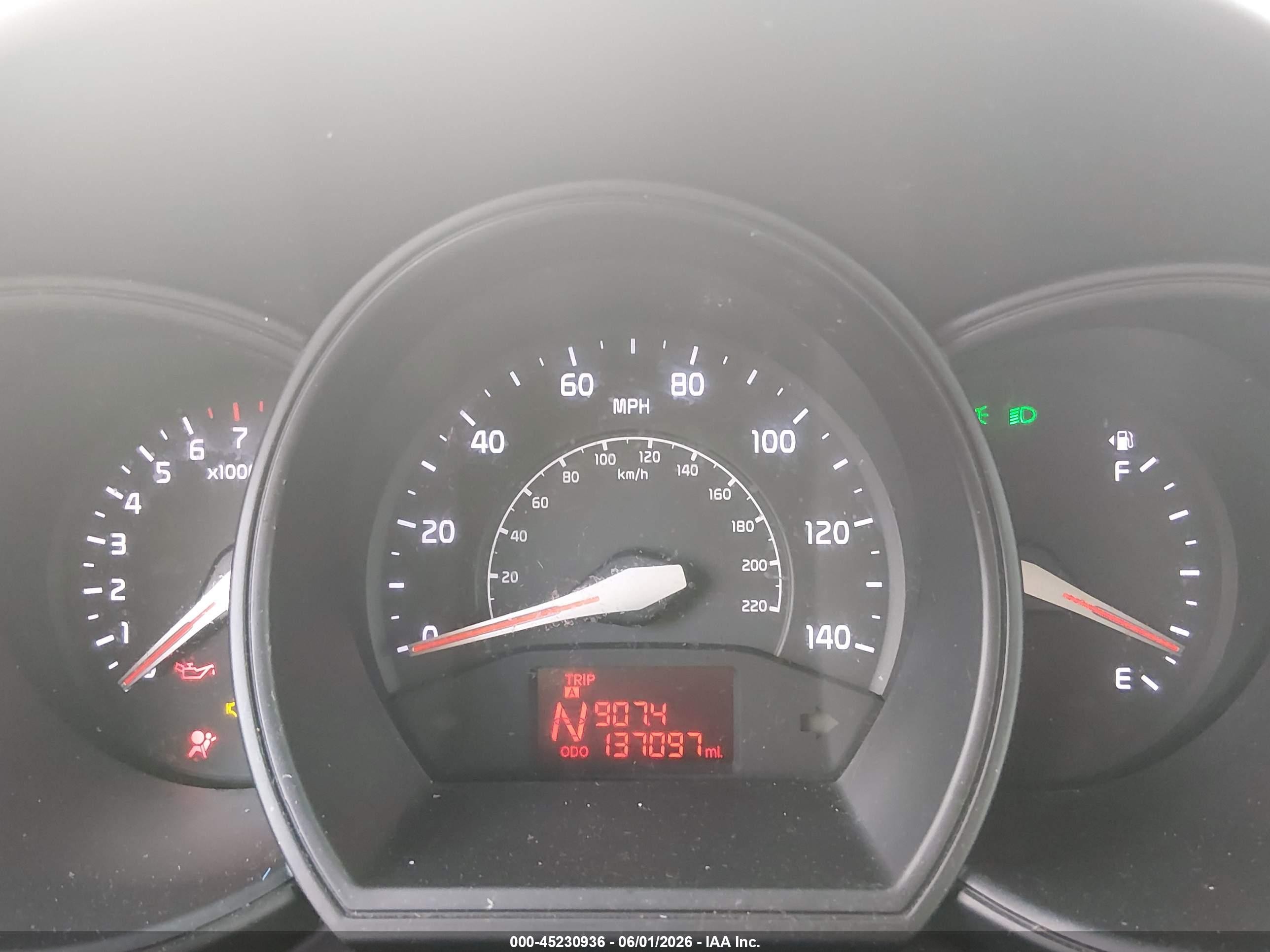 2013 Kia Rio Lx Red vin: KNADM4A39D6205239