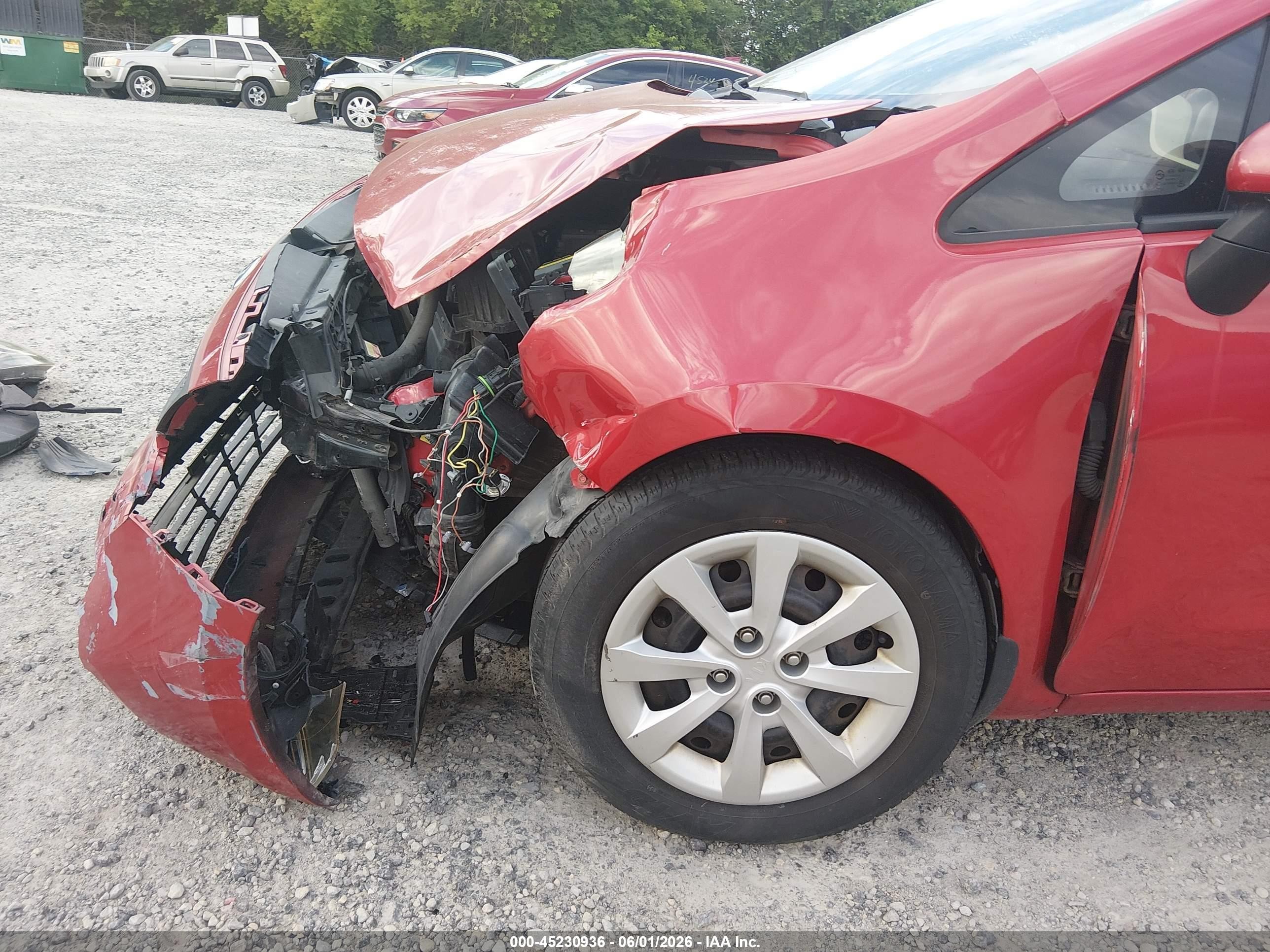 2013 Kia Rio Lx Red vin: KNADM4A39D6205239