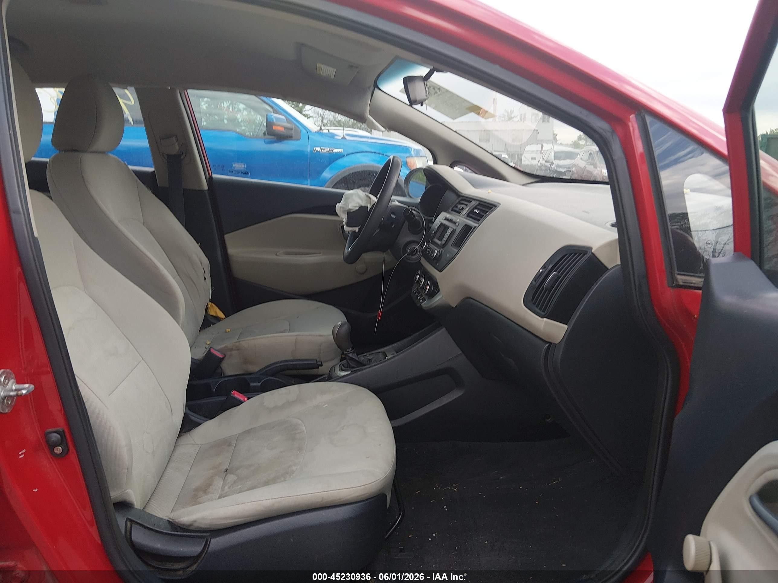2013 Kia Rio Lx Red vin: KNADM4A39D6205239