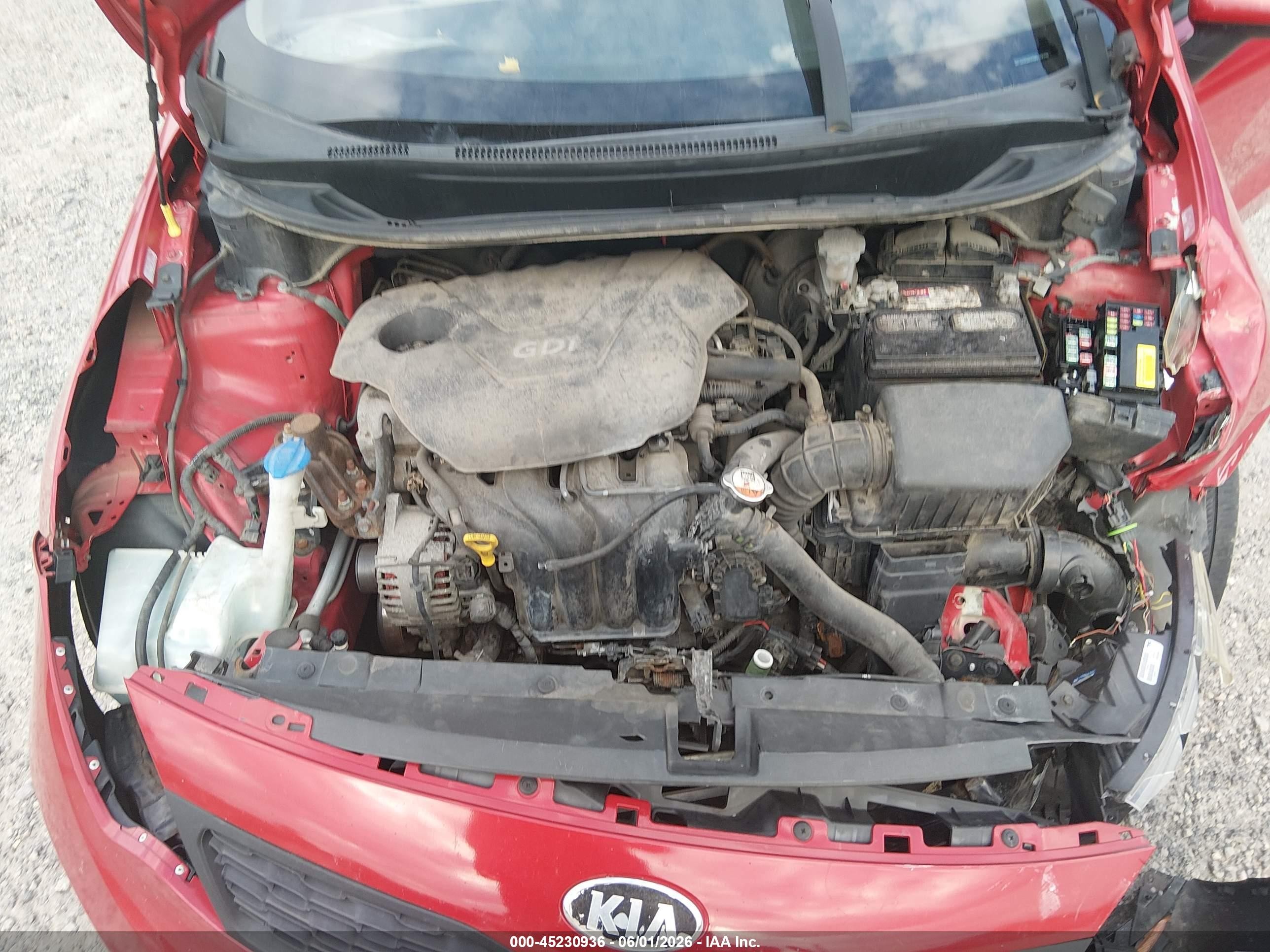 2013 Kia Rio Lx Red vin: KNADM4A39D6205239