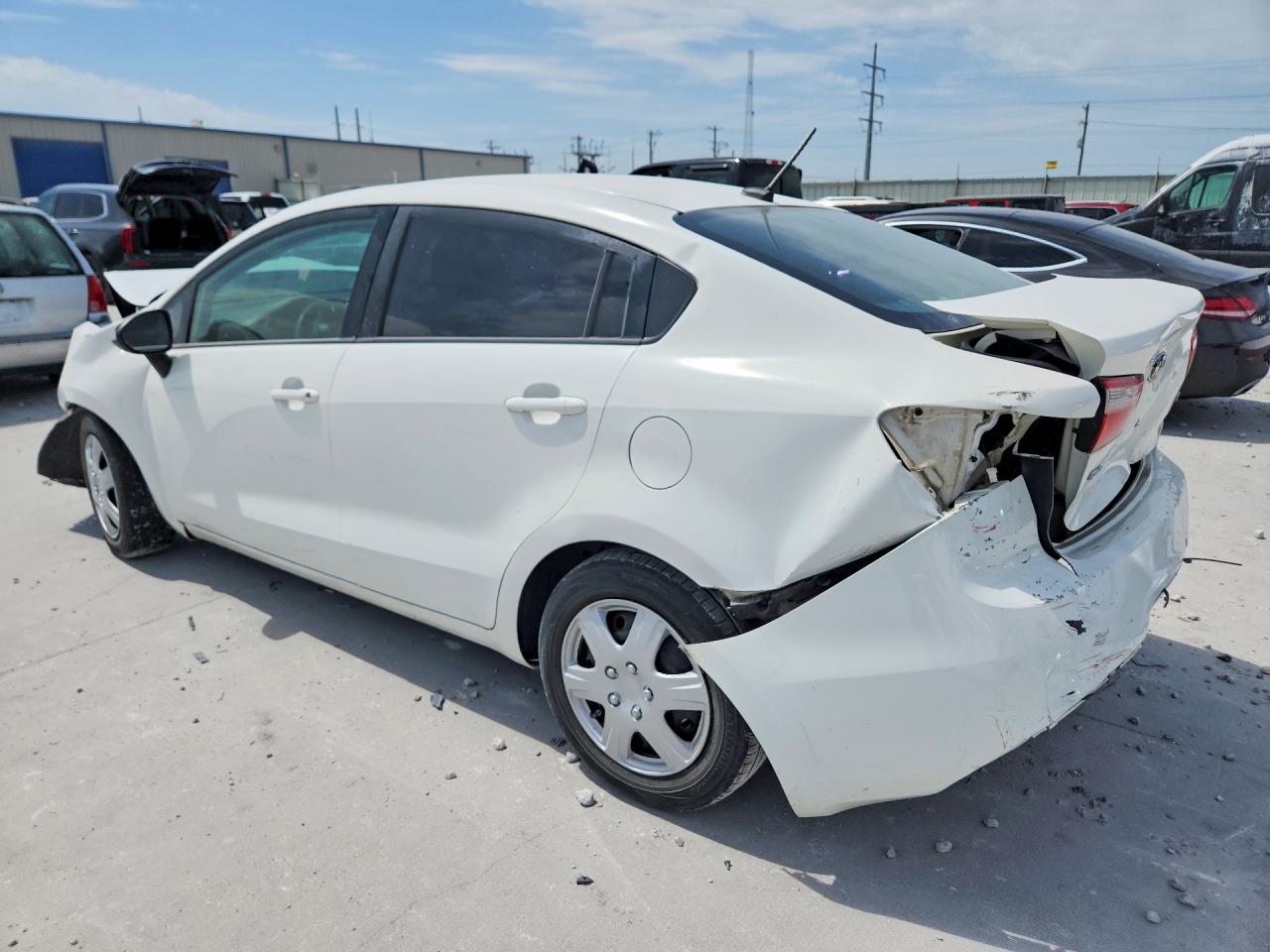 2013 Kia Rio Lx White vin: KNADM4A39D6236538