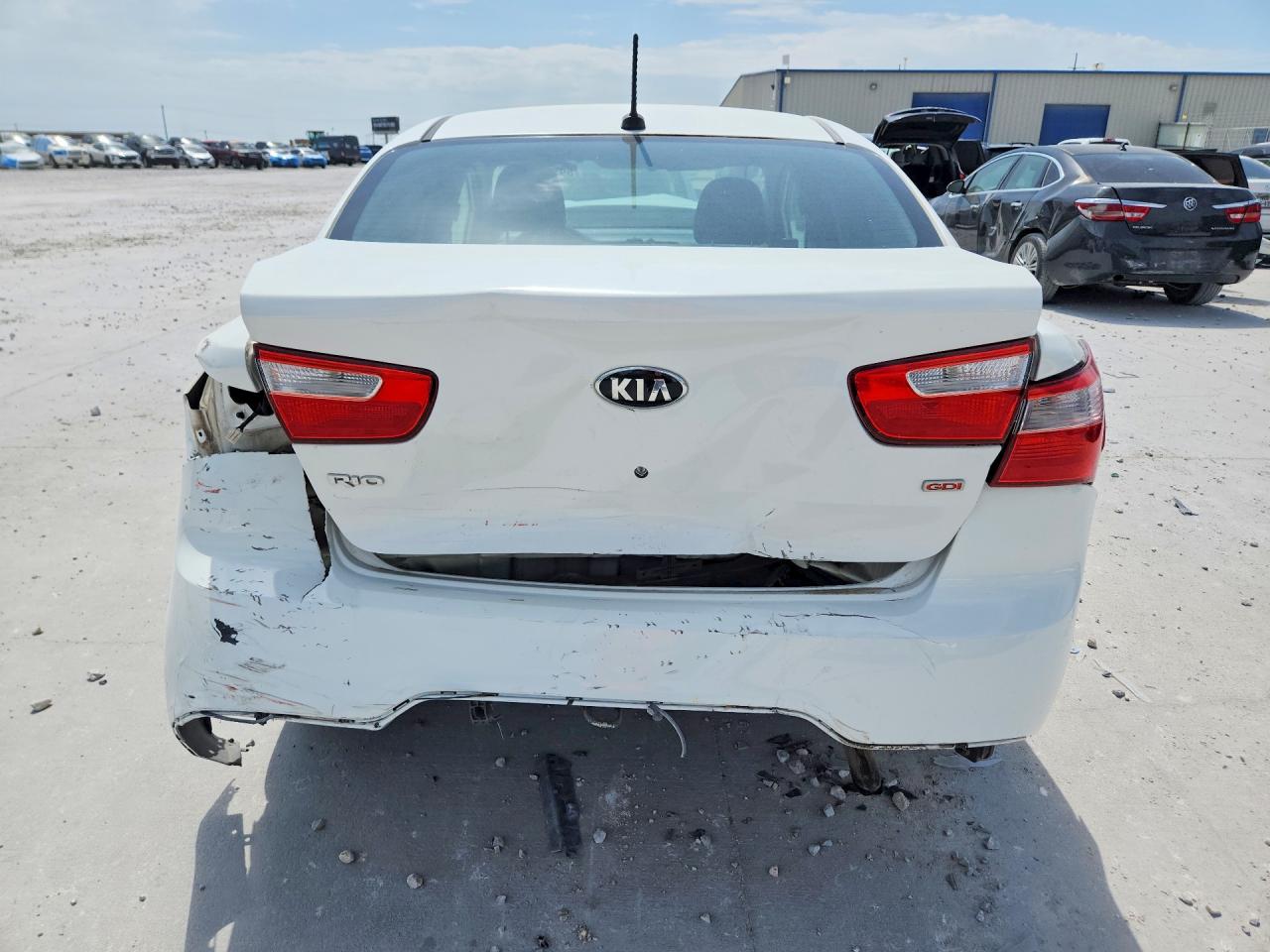 2013 Kia Rio Lx White vin: KNADM4A39D6236538
