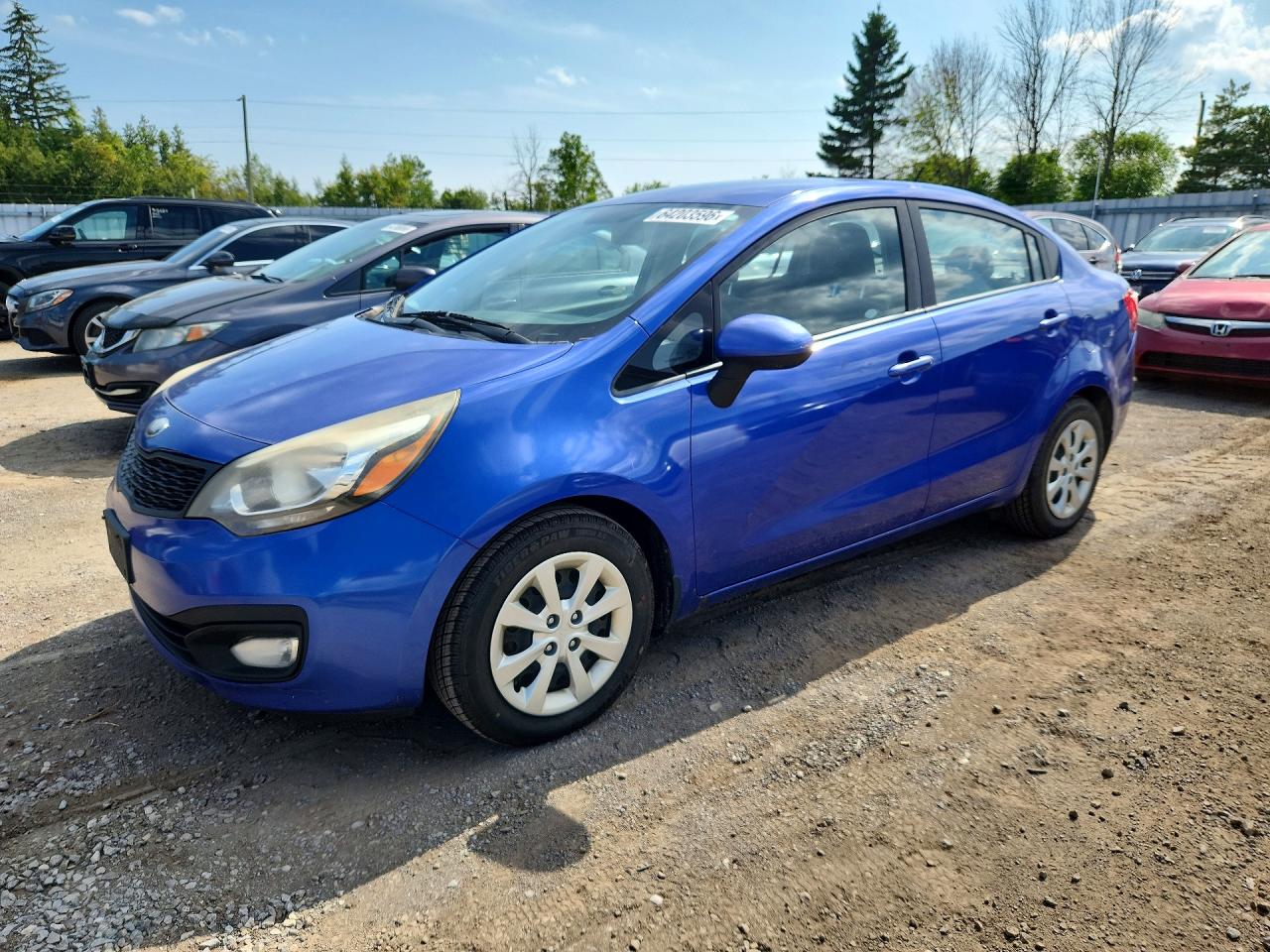 2013 Kia Rio Lx Blue vin: KNADM4A39D6258927