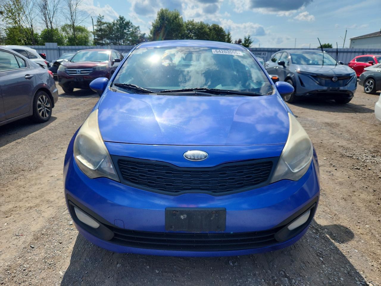 2013 Kia Rio Lx Blue vin: KNADM4A39D6258927