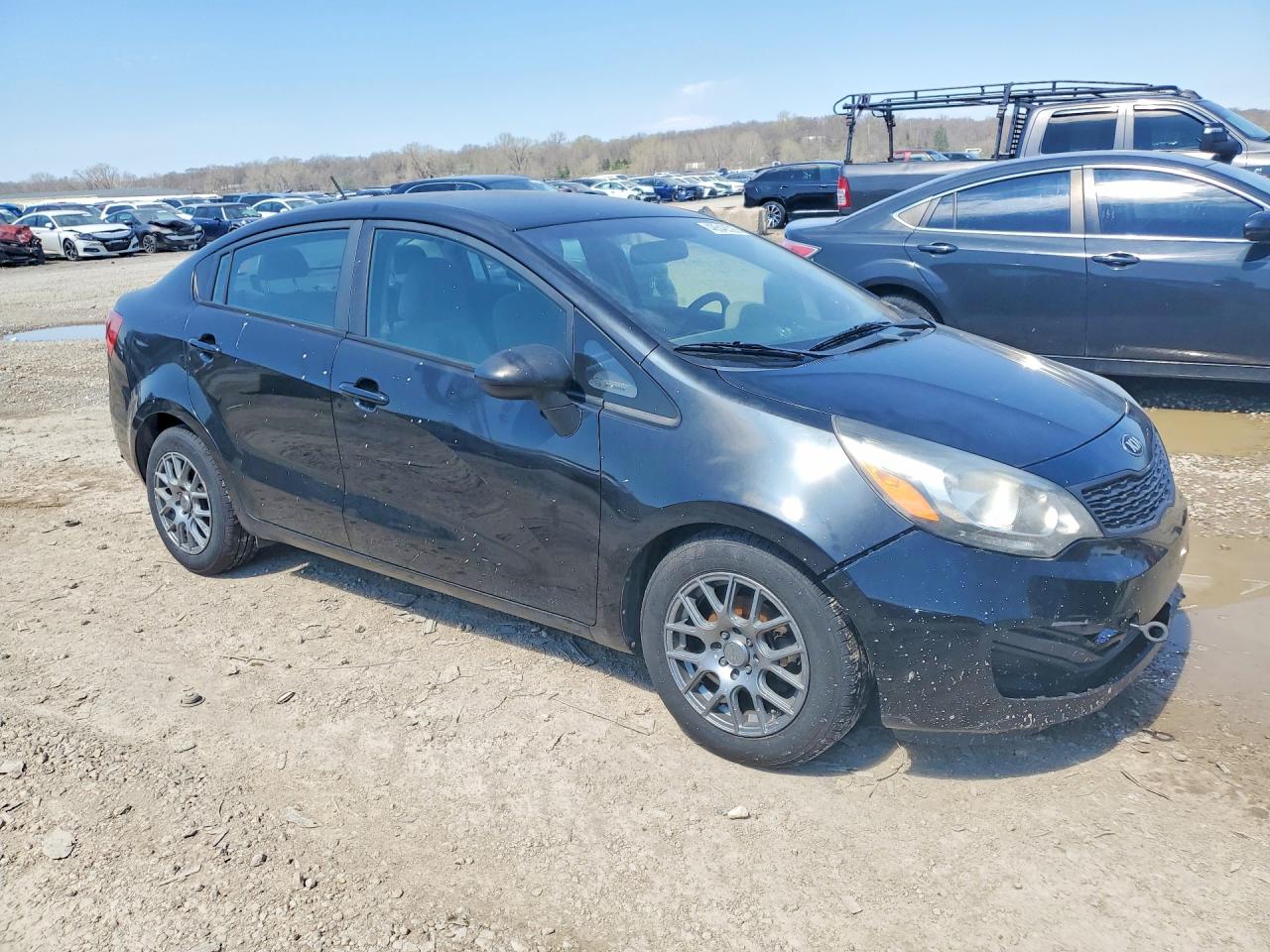 2014 Kia Rio Lx Black vin: KNADM4A39E6362349