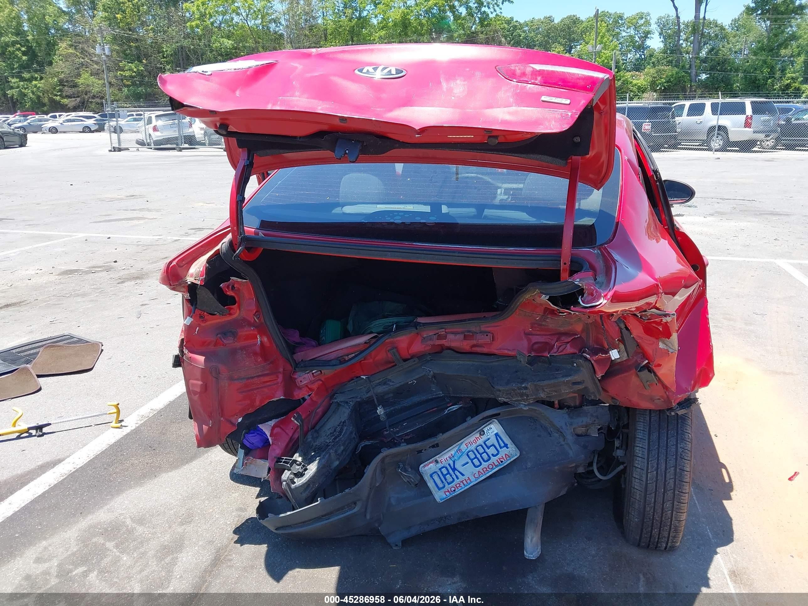 2014 Kia Rio Lx Burgundy vin: KNADM4A39E6389048