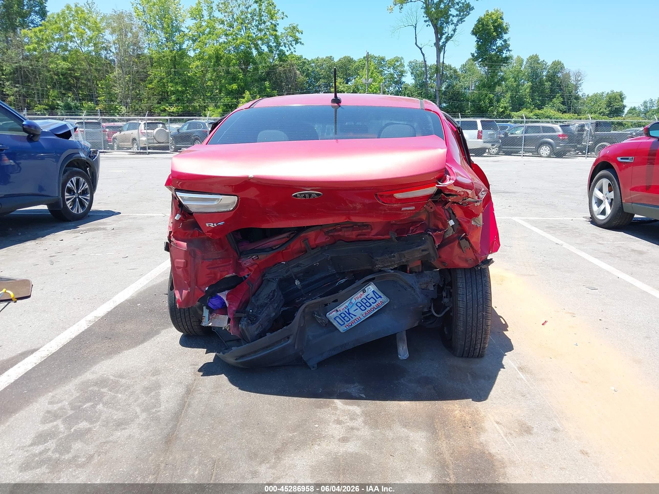 2014 Kia Rio Lx Burgundy vin: KNADM4A39E6389048