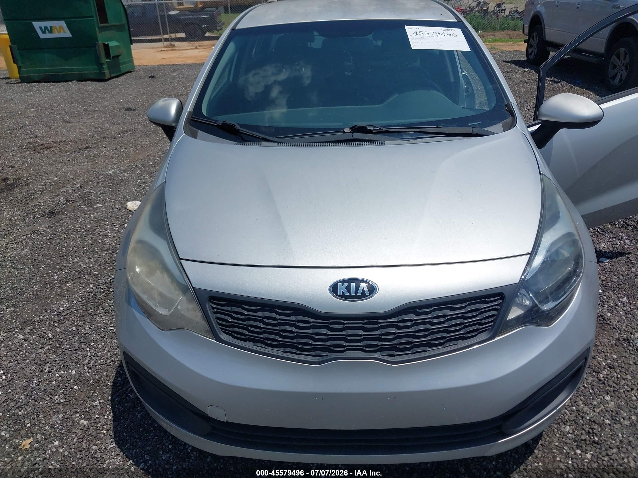 2014 Kia Rio Lx Gray vin: KNADM4A39E6420217
