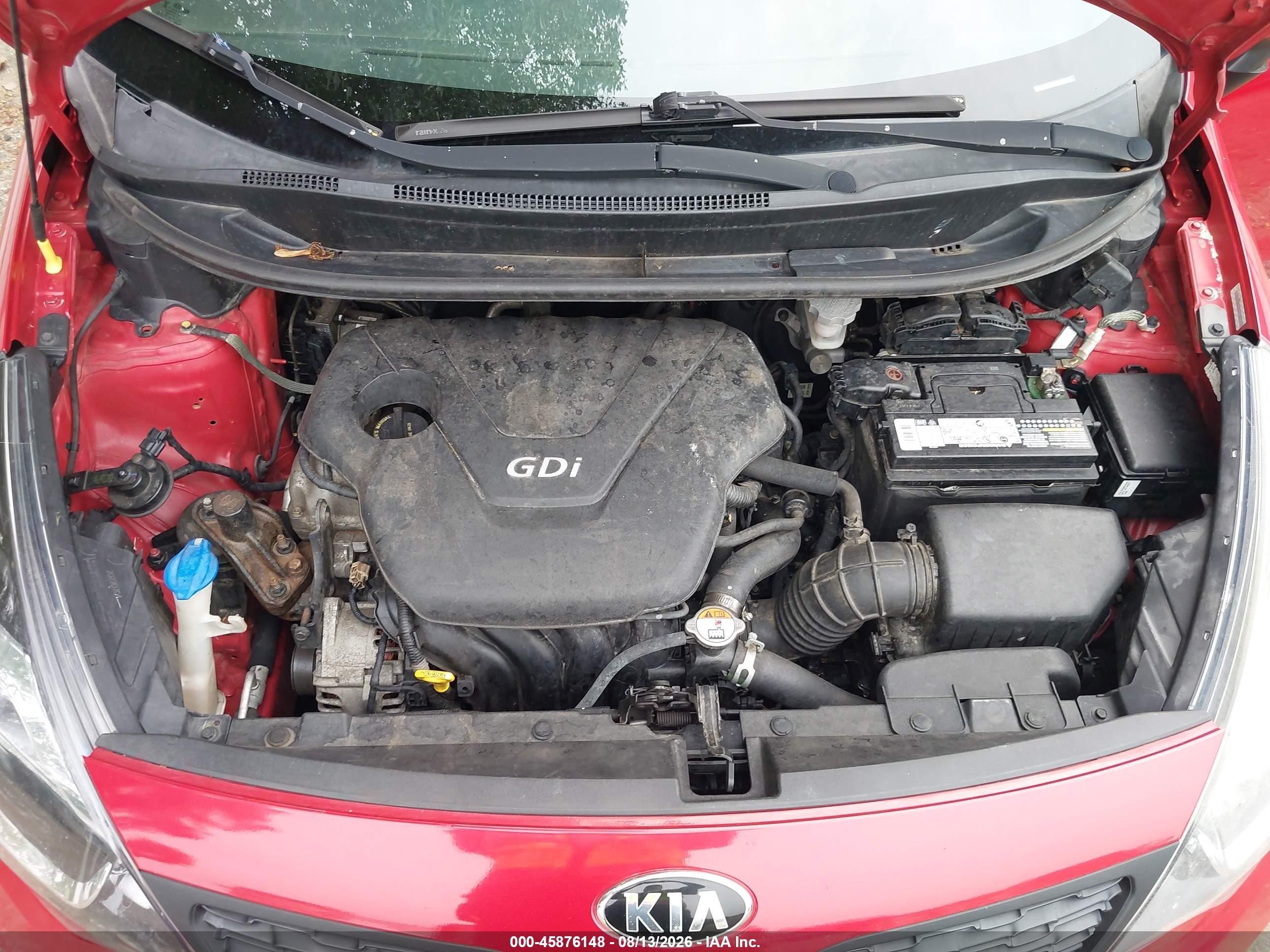 2015 Kia Rio Lx Red vin: KNADM4A39F6426570